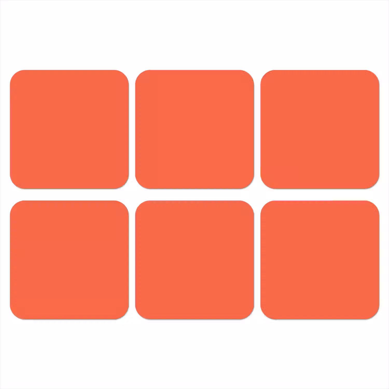 Sunset - Salmon - Oranje onderzetter kurk middel 366 -3d