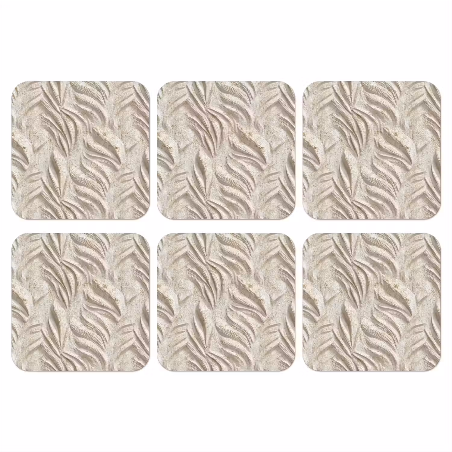 Textuur - Reliëf - Beige onderzetter kurk middel 366 -3d