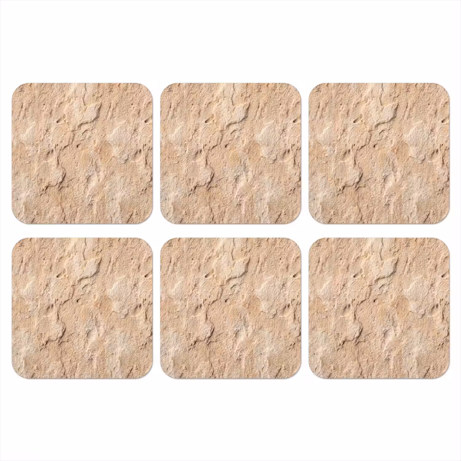 Textuur - Steen - Natuur - Beige onderzetter kurk middel -3d