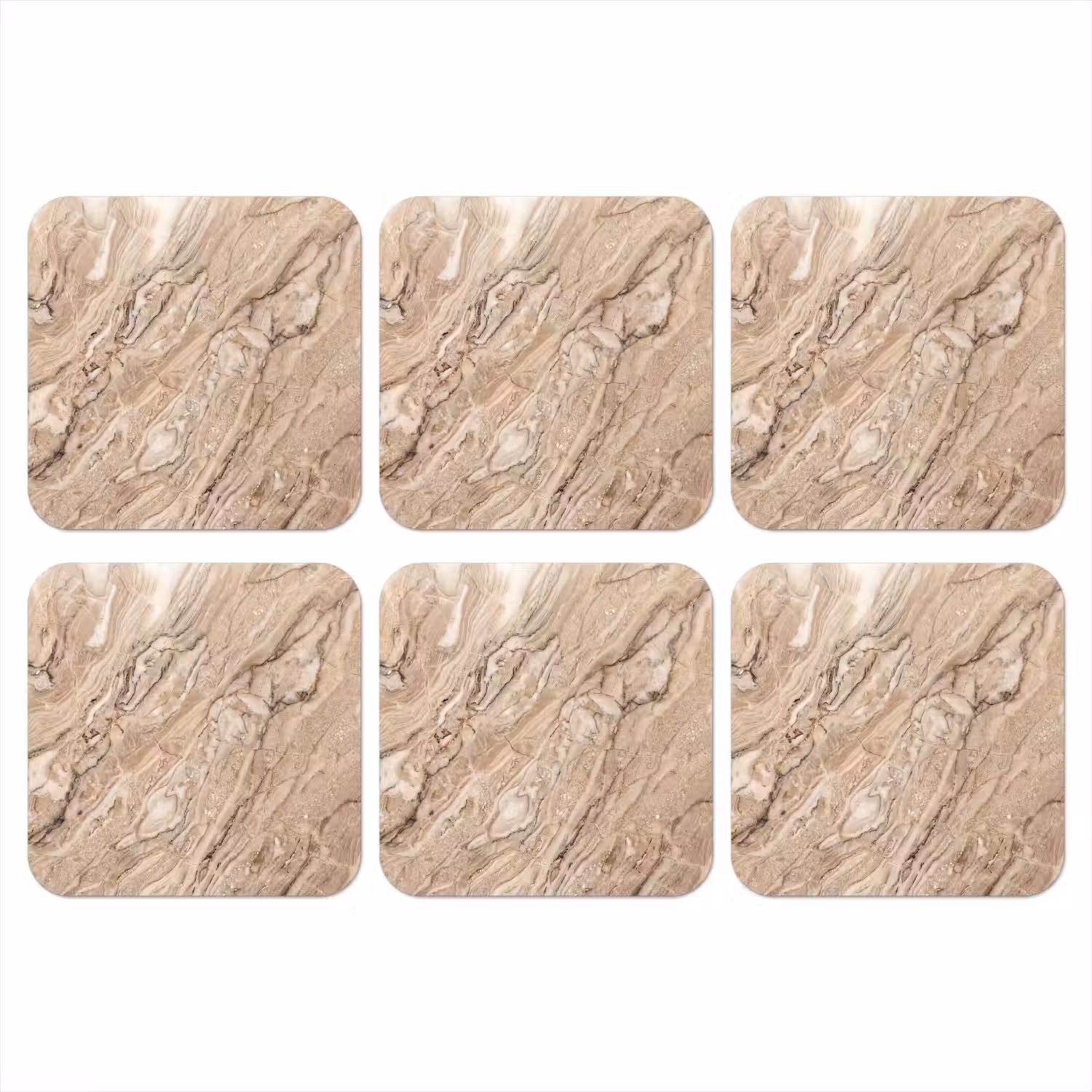 Textuur - Aders - Abstract - Modern - Beige onderzetter kurk middel -3d