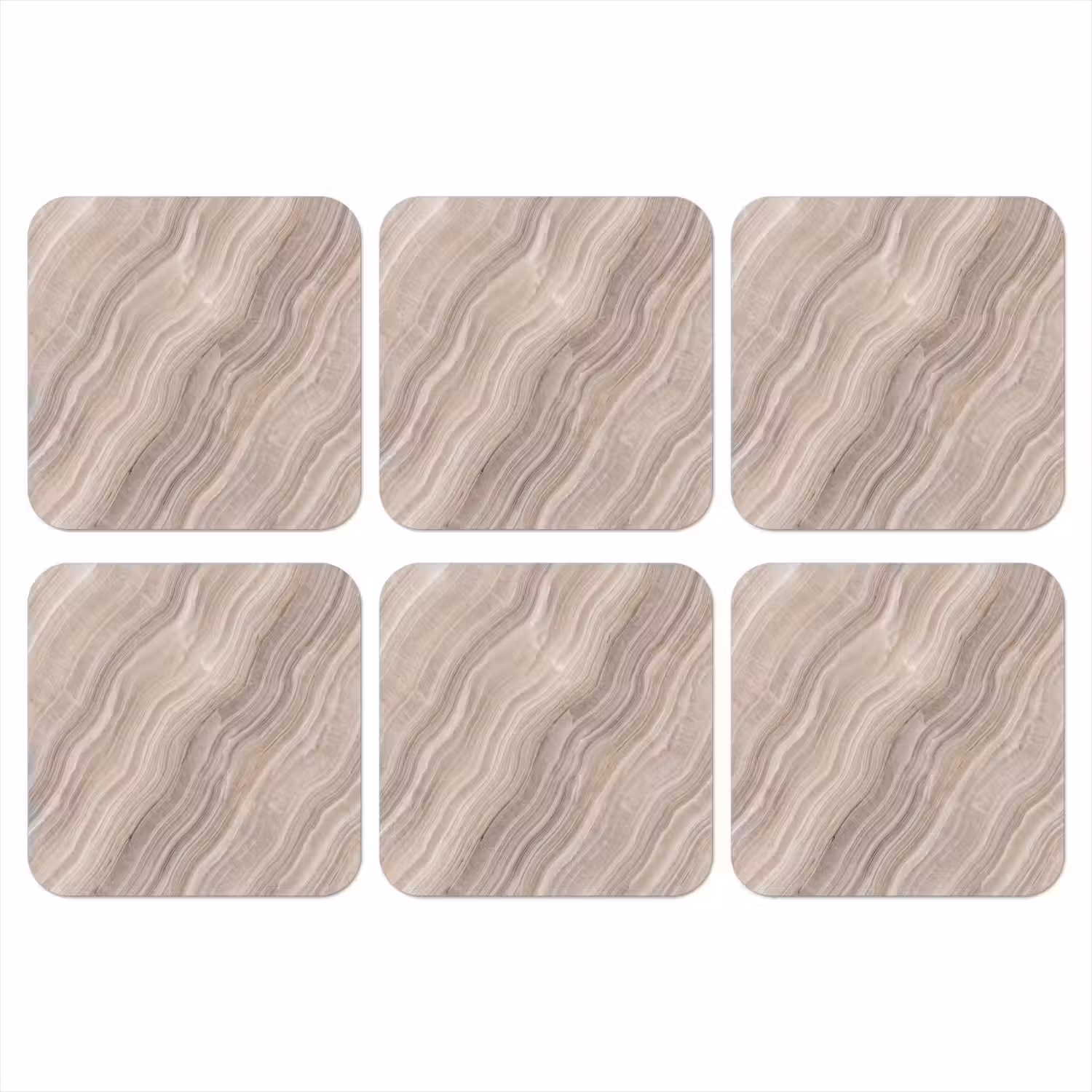 Textuur - Golvend - Abstract - Modern - Beige onderzetter kurk middel -3d