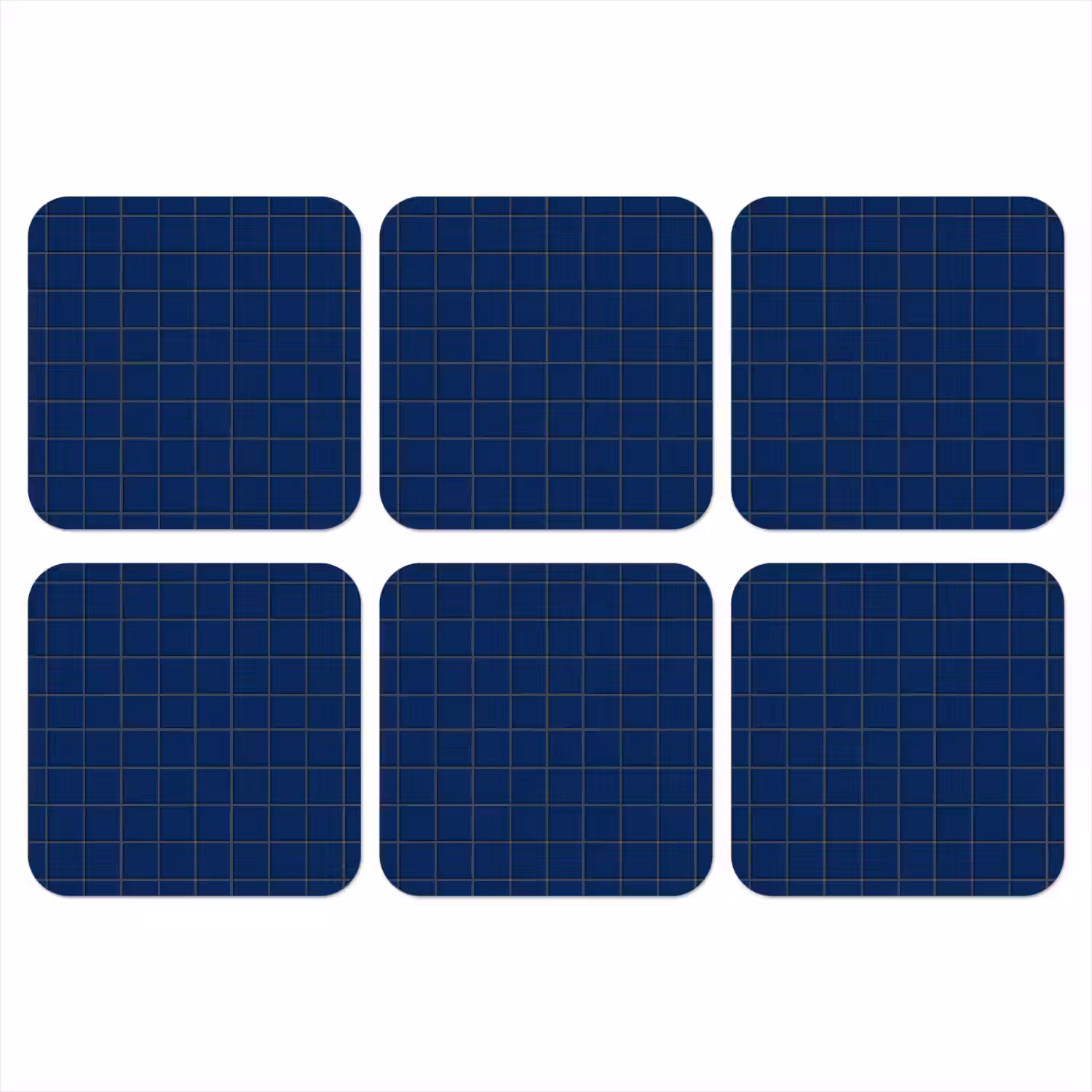 Tegel - Patroon - Blauw onderzetter kurk middel 366 -3d