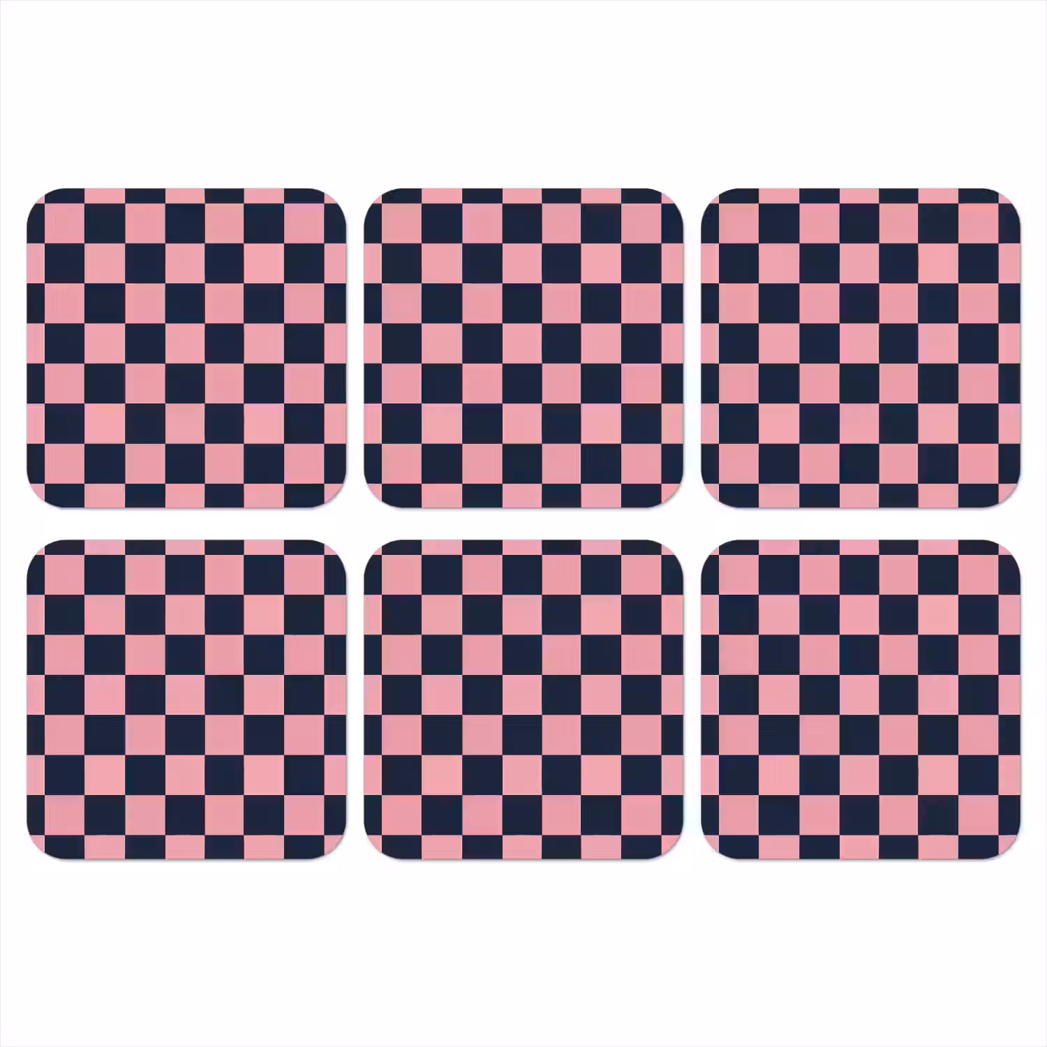 Traditioneel - Patroon - Blauw - Roze onderzetter kurk middel 366 -3d
