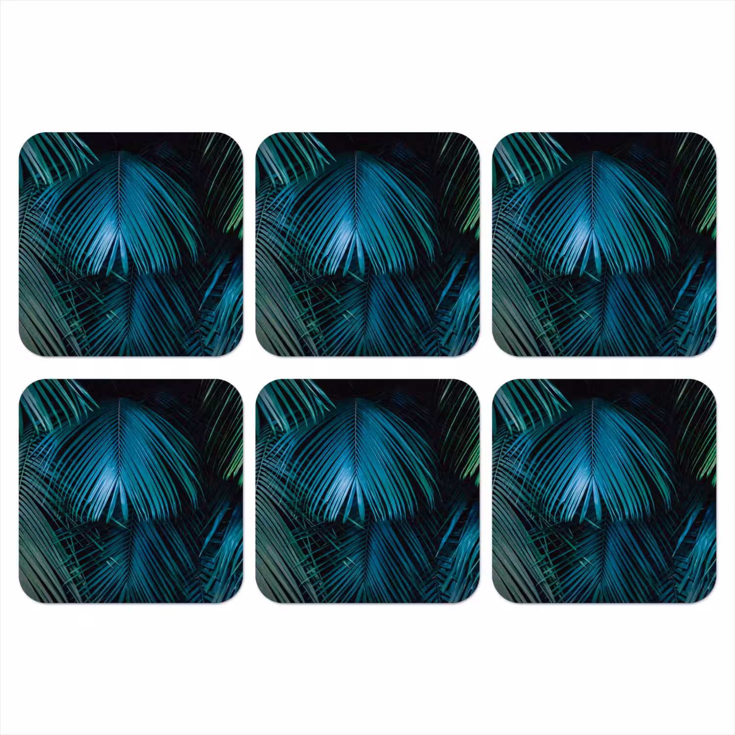 Inductie beschermer - Inductie afdekplaat - Tropical - Jungle - Bladeren - Groen onderzetter kurk middel -3d