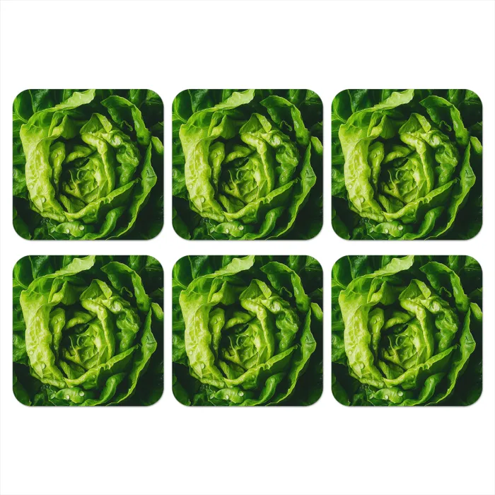 Groente - Sla - Groen onderzetter kurk middel -3d
