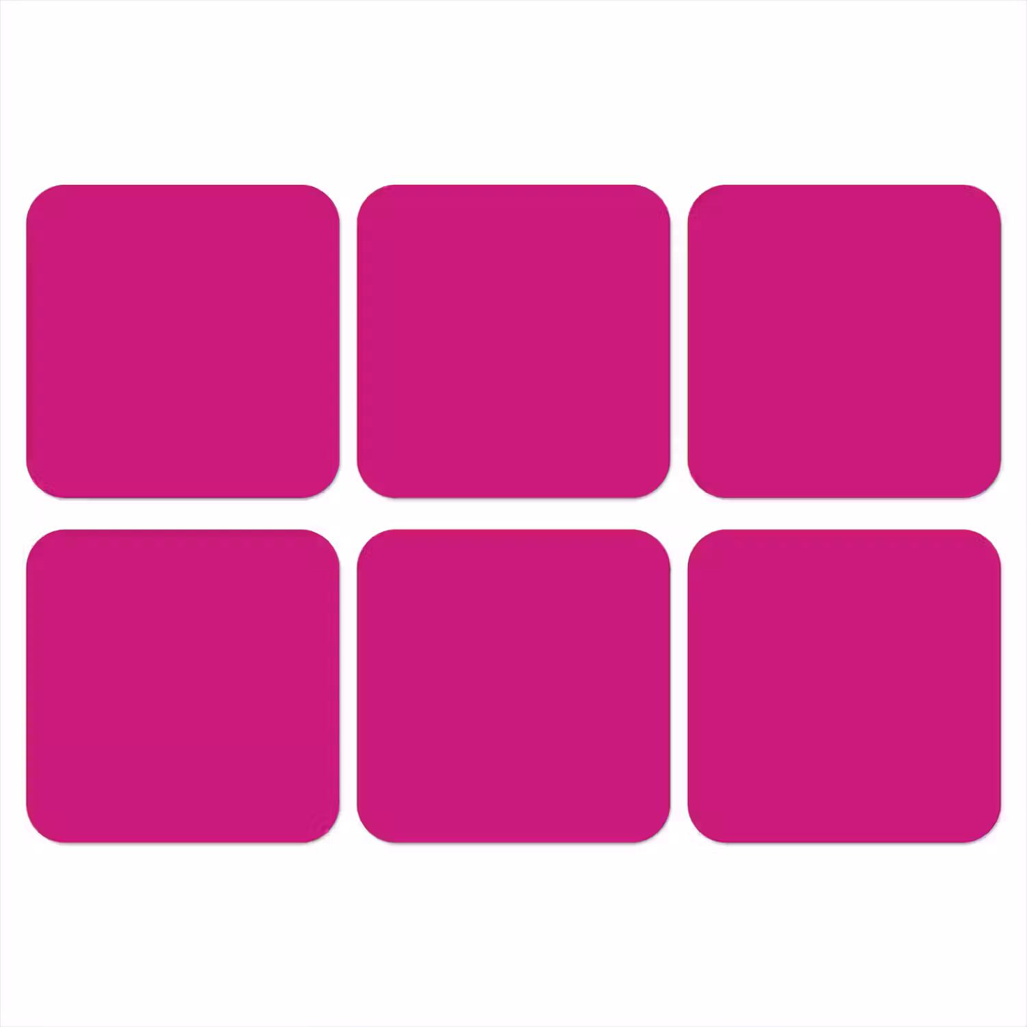 Velvet - Magenta - Roze onderzetter kurk middel 366 -3d