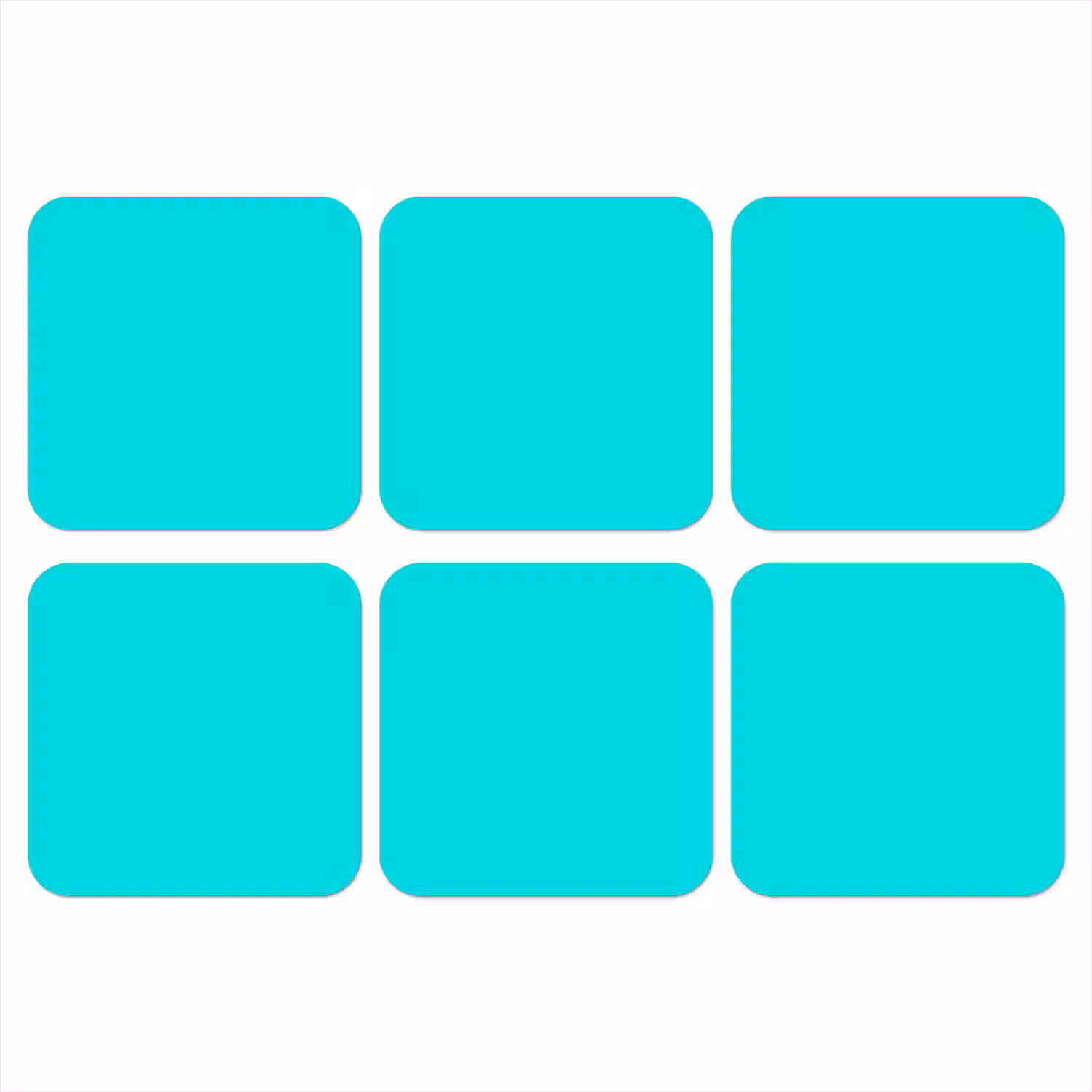 Vivid - Aquamarine - Turkoois onderzetter kurk middel 366 -3d