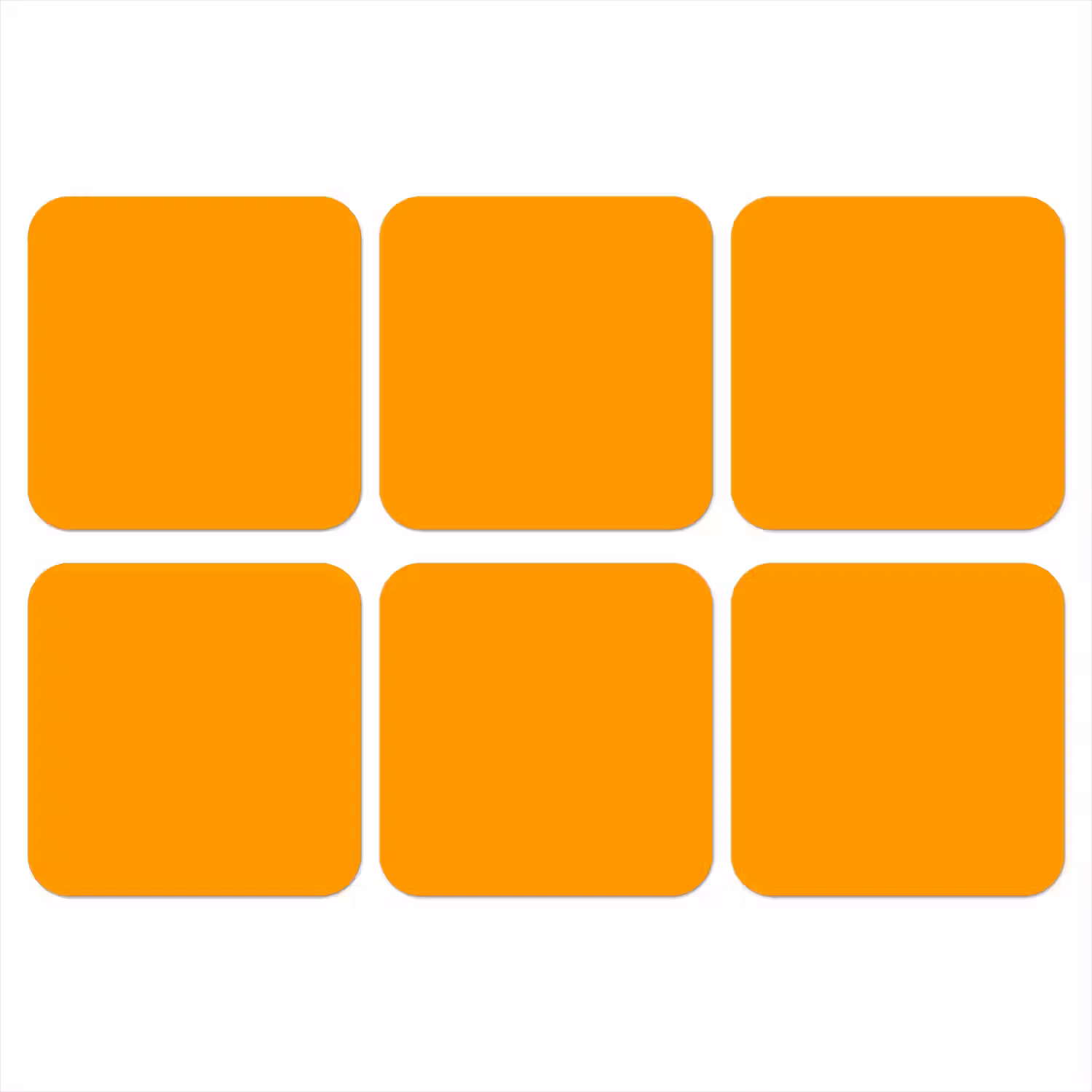 Warm - Ochre - Oranje onderzetter kurk middel 366 -3d