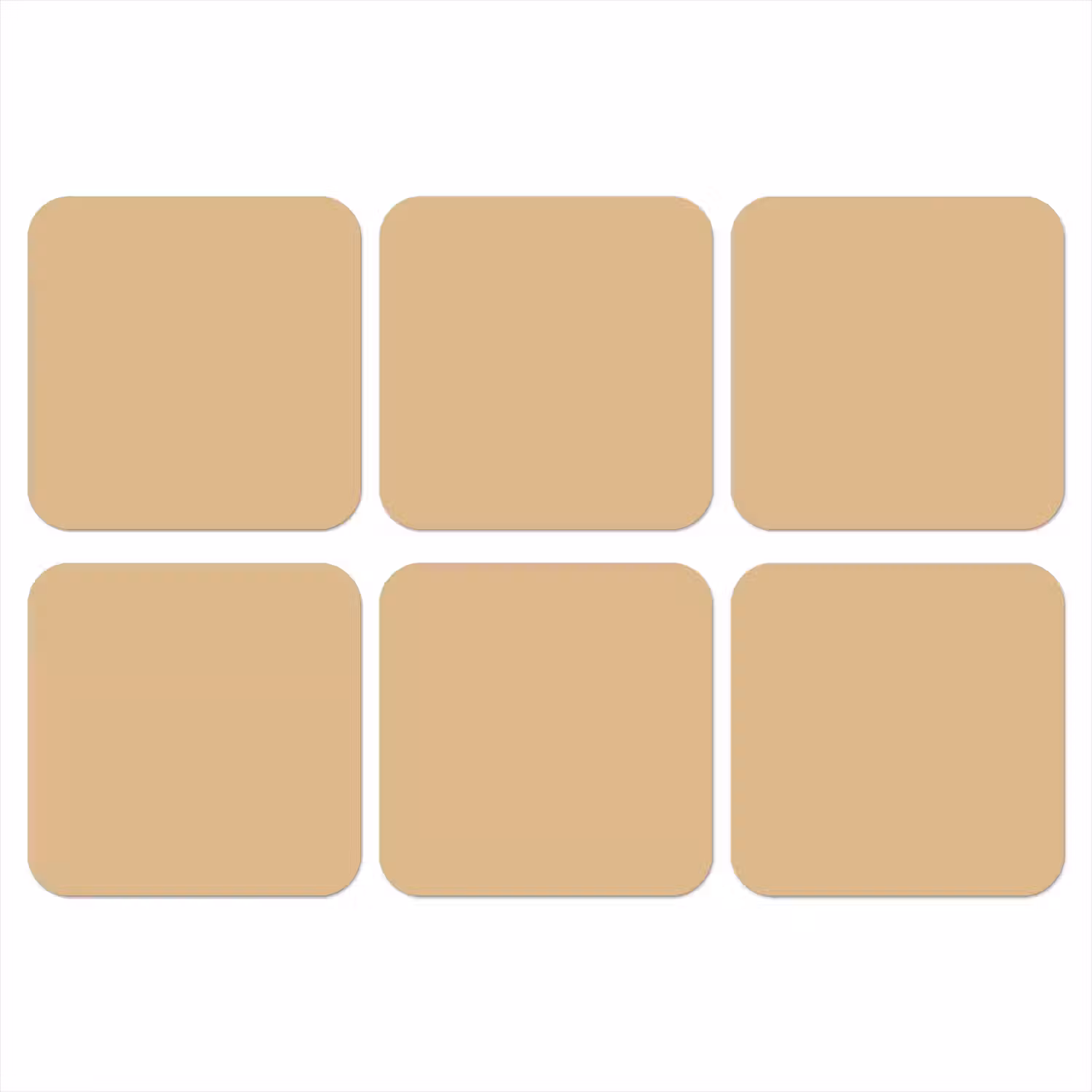 Warm - Sand - Nude onderzetter kurk middel 366 -3d