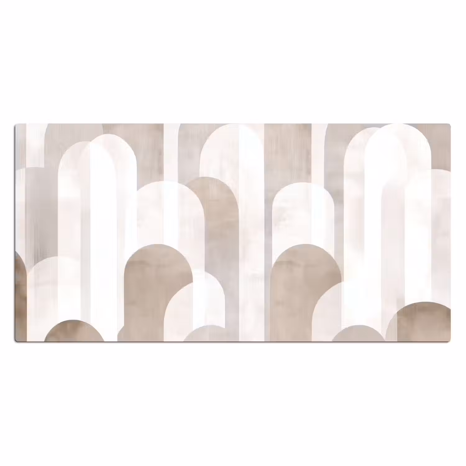 Abstracte bogen - Modern - Beige Muismat XXL klein -3d_leeg