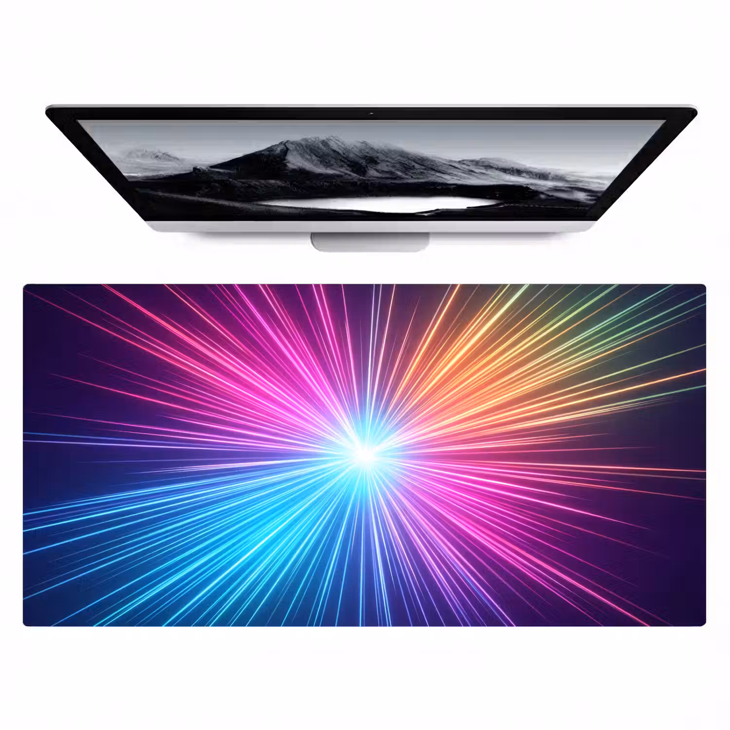 Abstract - Light - Burst - Modern - Colorful Muismat XXL klein -zzz3d
