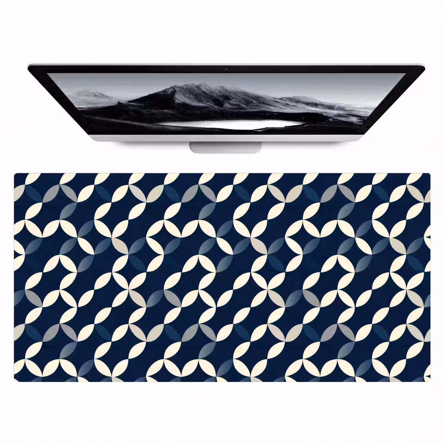 Abstract - Patroon - Blauw Muismat XXL klein 681 -zzz3d
