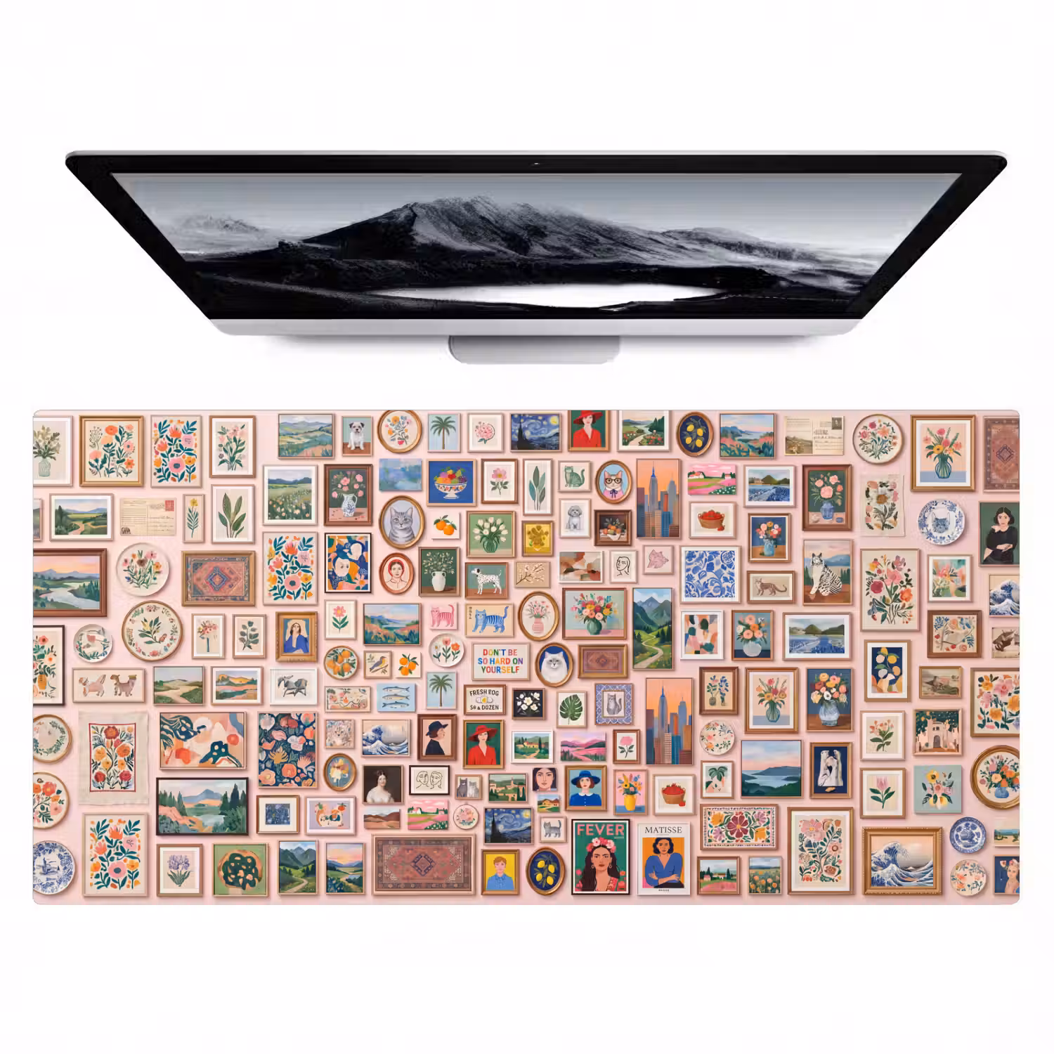 Kunst - Collectie - Decoratie - Modern - Kleurrijk Muismat XXL klein -zzz3d