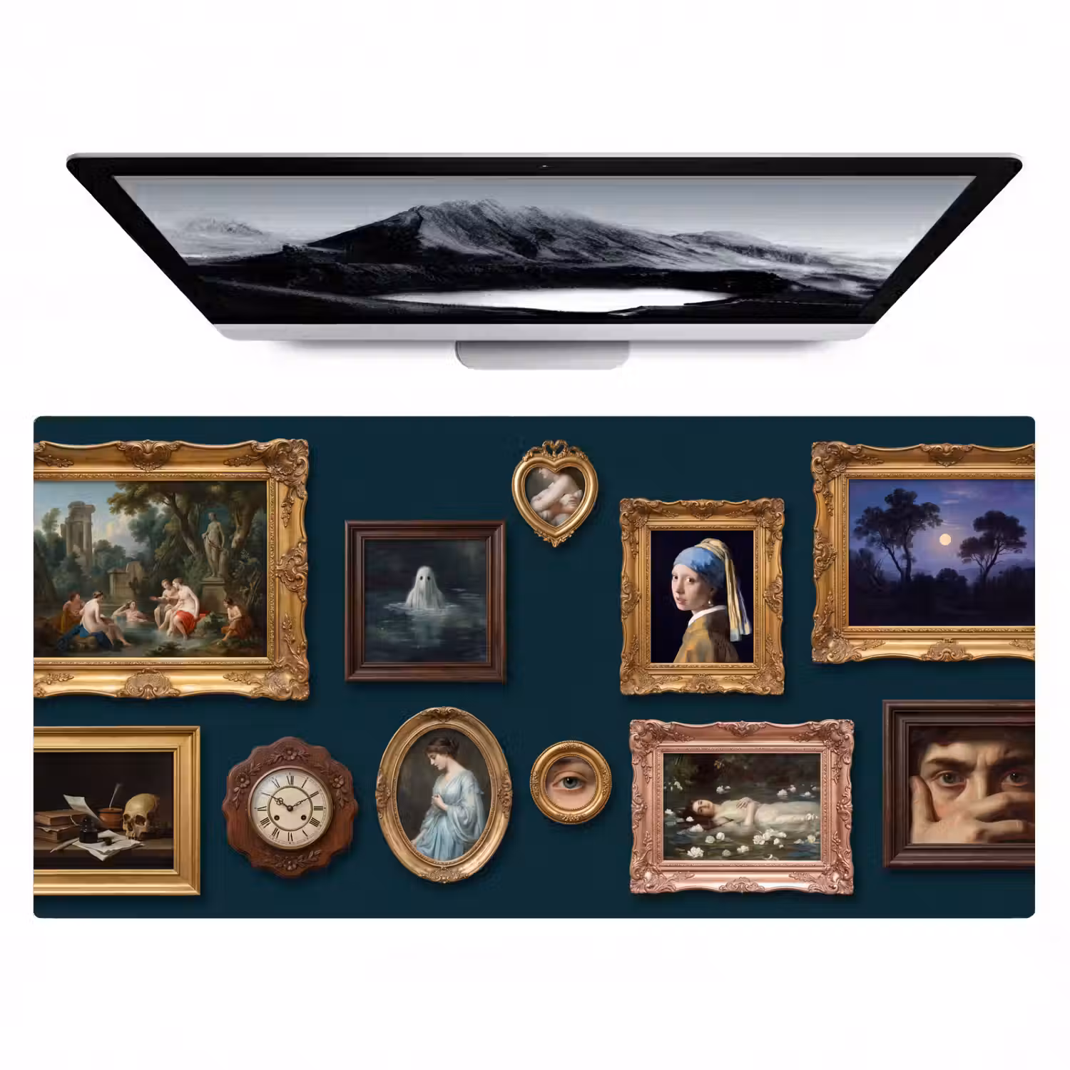 Kunst - Schilderijen - Decoratie - Klassiek - Groen Muismat XXL klein -zzz3d