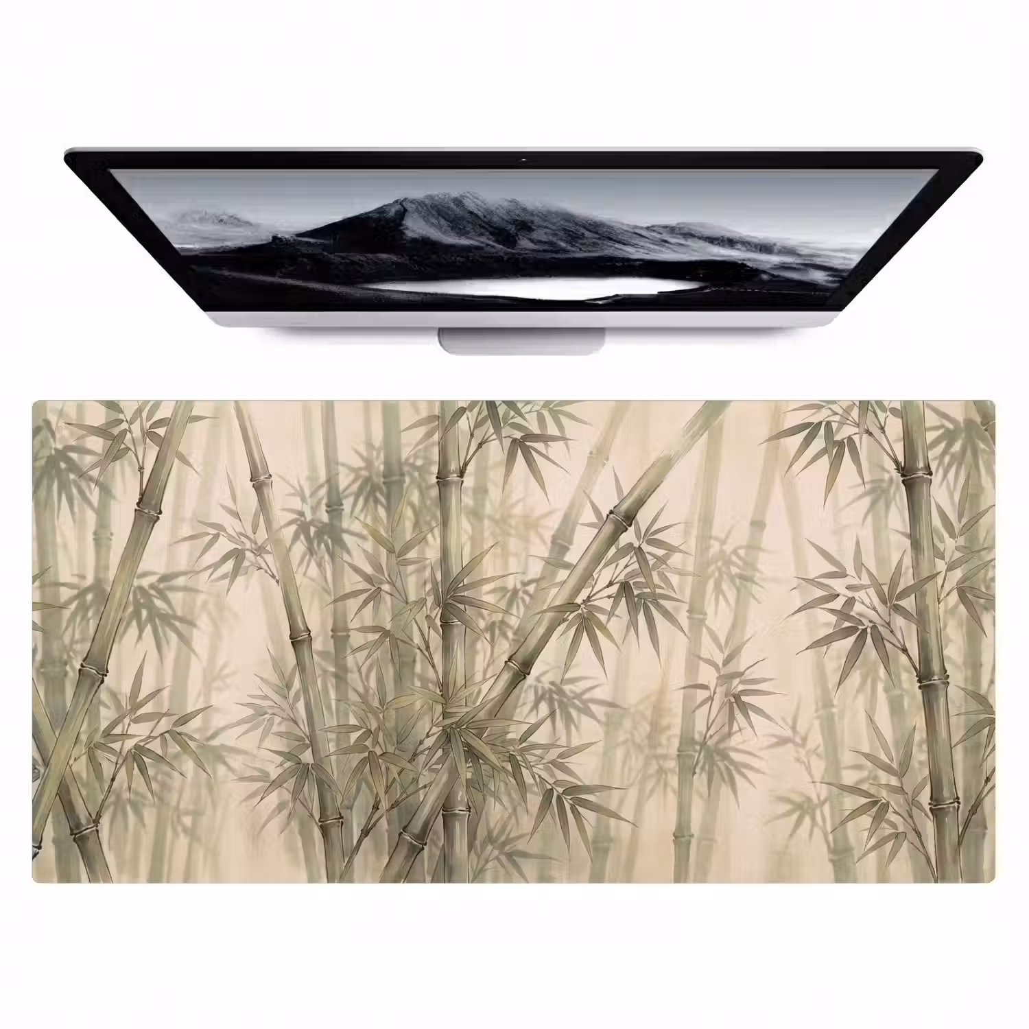 Bamboe - Bladeren - Aziatisch - Groen - Natuur Muismat XXL klein -zzz3d