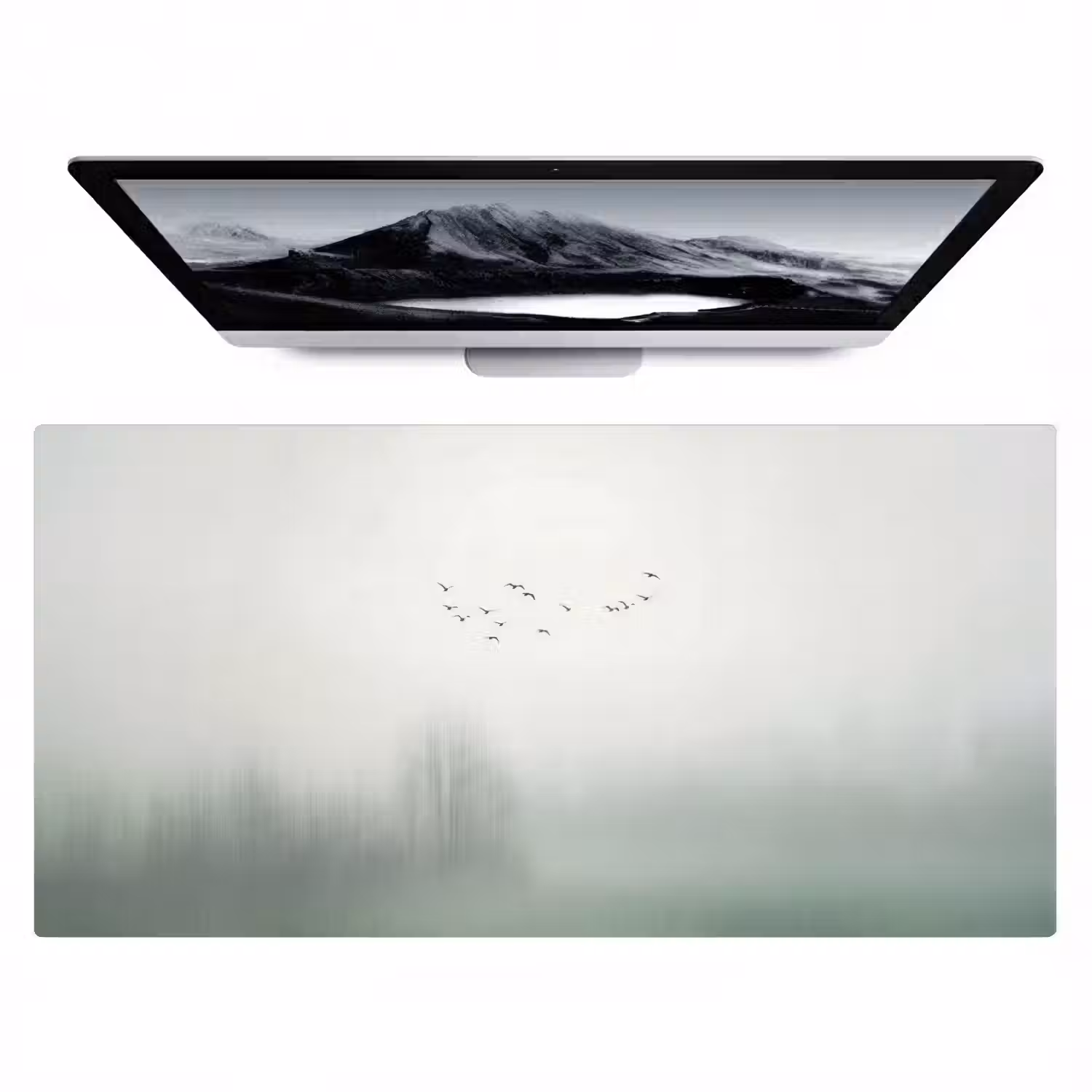 Vogel - Vlucht - Natuur - Minimalistisch Muismat XXL klein -zzz3d