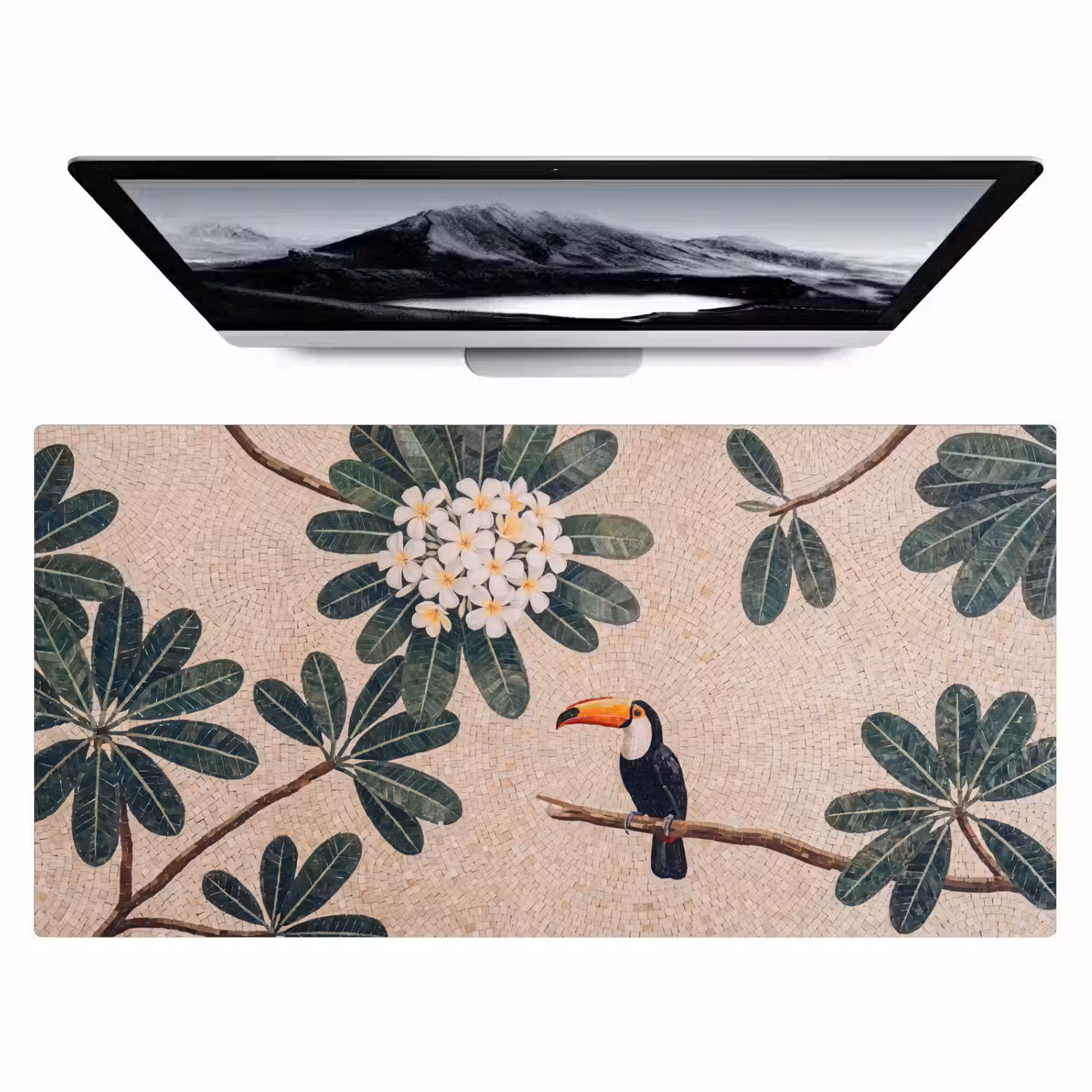 Vogel - Mozaïek - Tropisch - Natuur - Kleurrijk Muismat XXL klein -zzz3d
