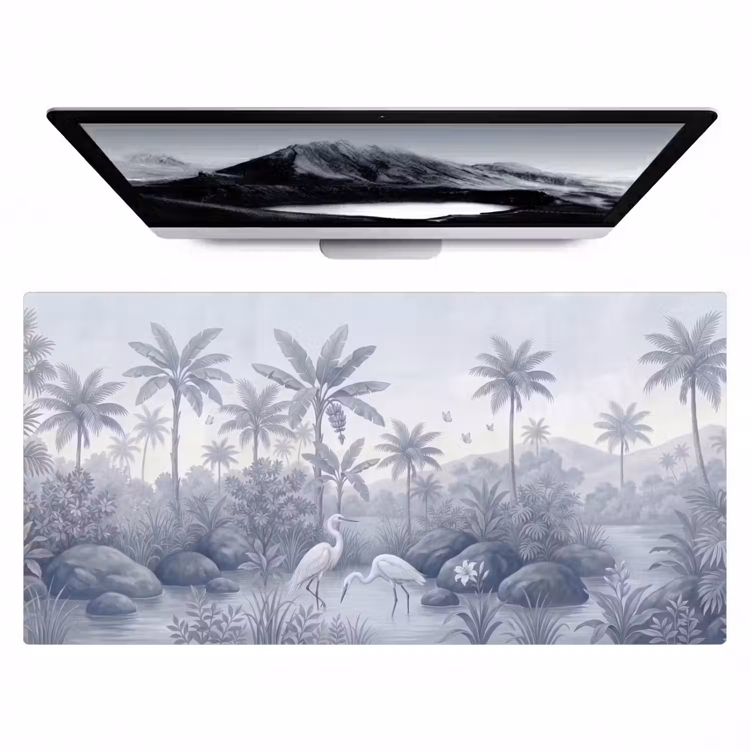 Vogel - Water - Tropisch - Natuur - Blauw Muismat XXL klein -zzz3d