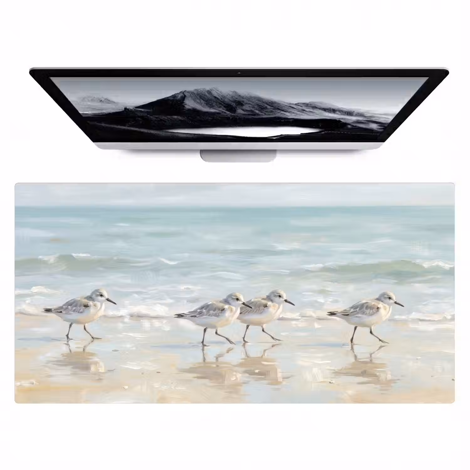 Vogels - Strand - Zee Muismat XXL klein -zzz3d