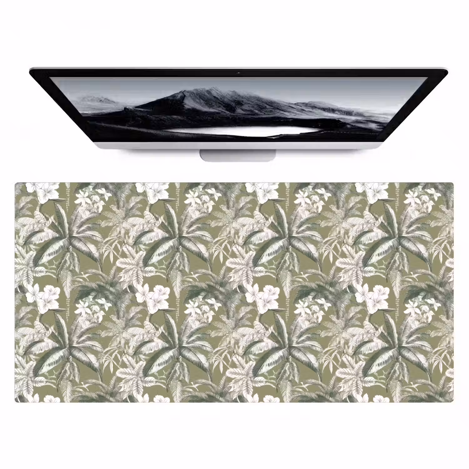 Botanisch - Bloemen - Groen Muismat XXL klein 681 -zzz3d