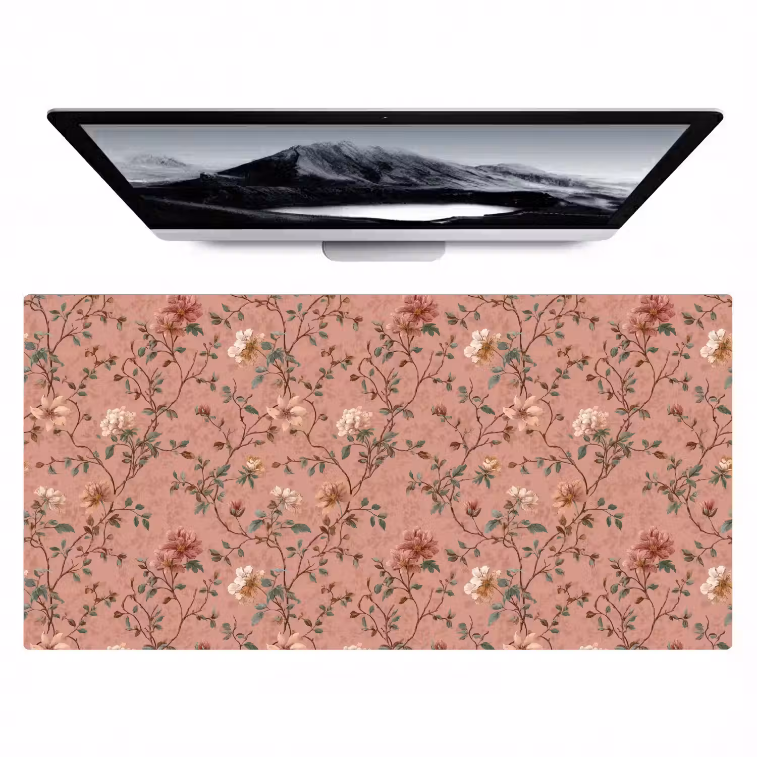 Botanisch - Bloemen - Roze Muismat XXL klein 681 -zzz3d