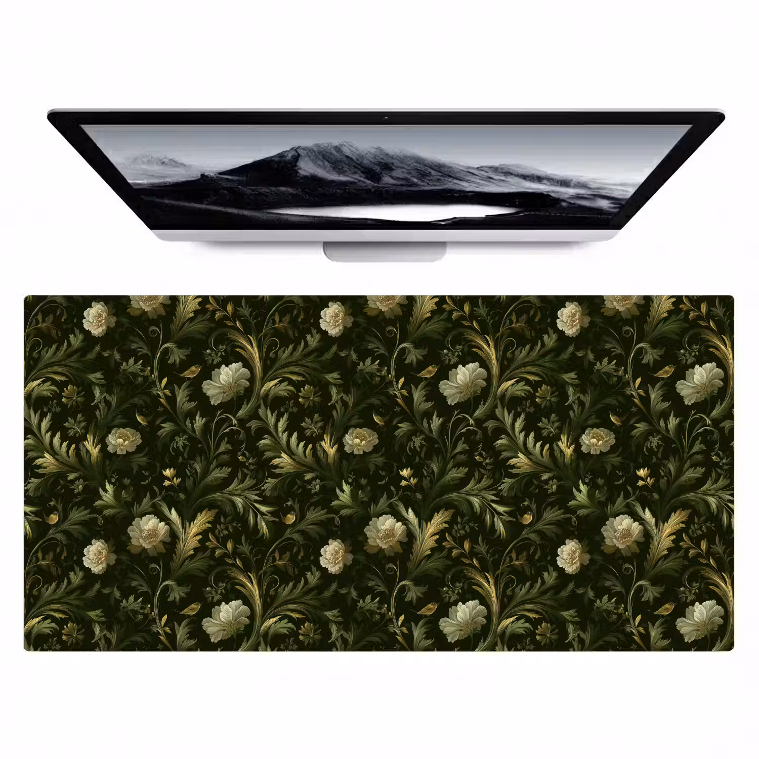 Botanisch - Naadloos - Bloemen Muismat XXL klein 681 -zzz3d