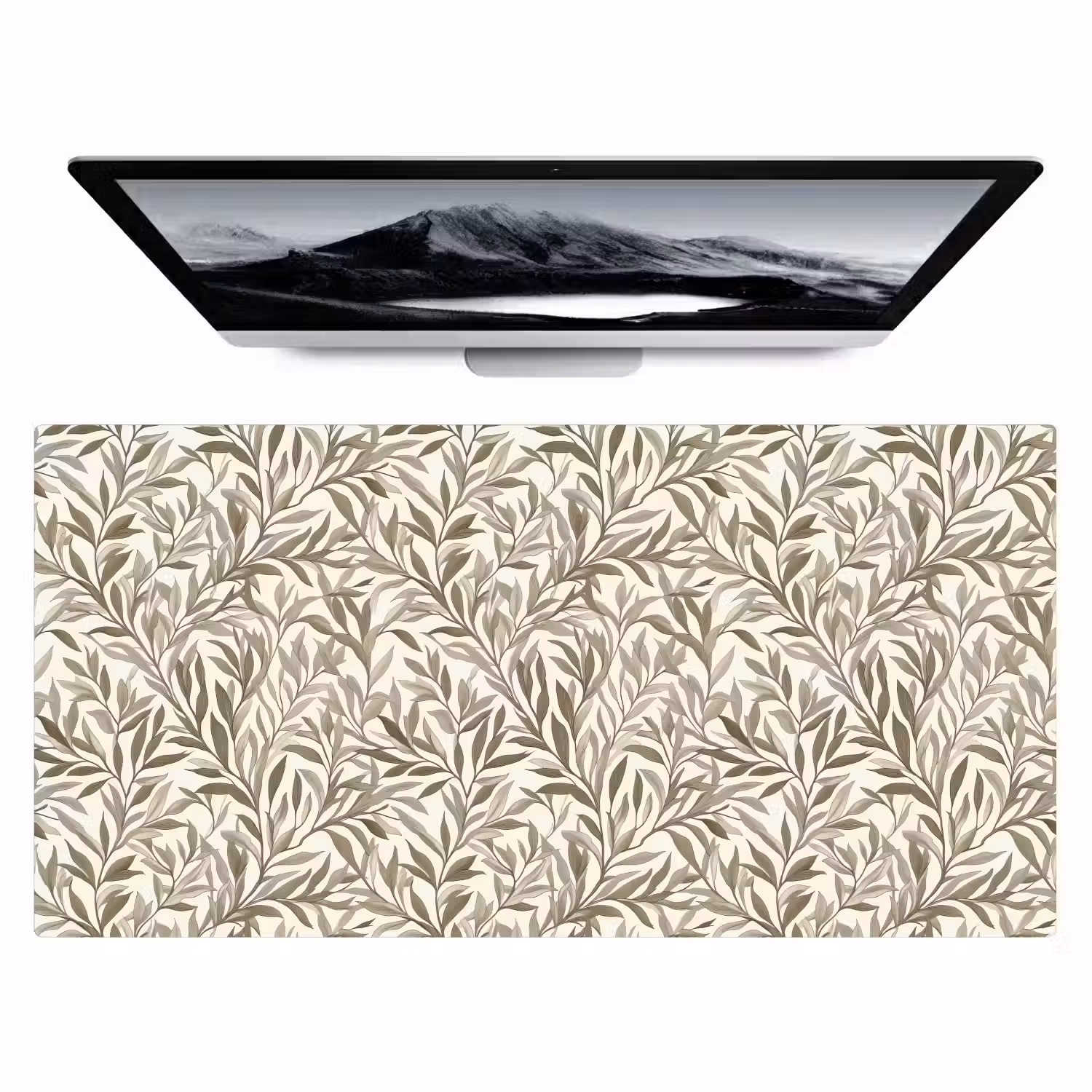 Takken - Botanisch - Taupe Muismat XXL klein 681 -zzz3d