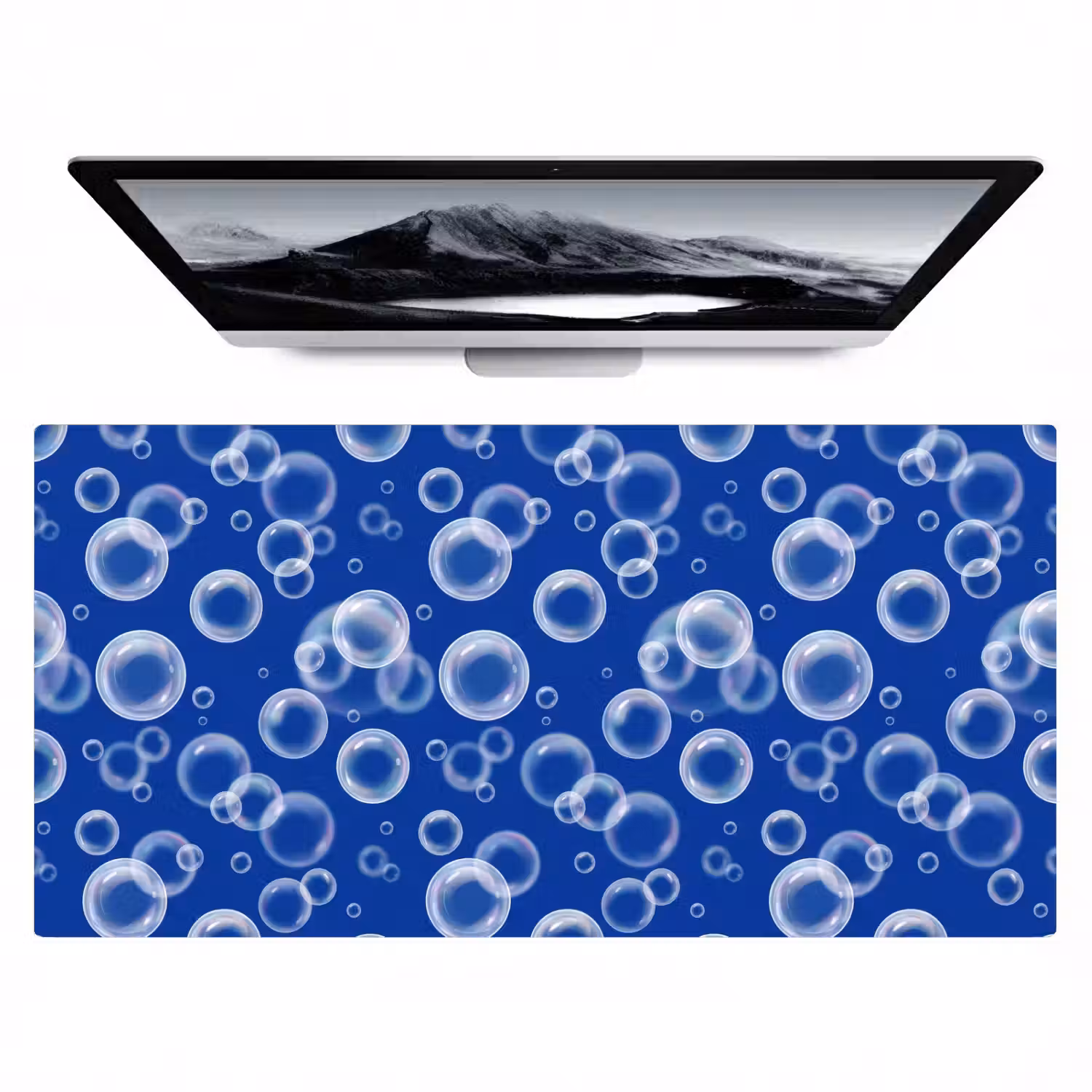 Bubbels - Patroon - Blauw Muismat XXL klein -zzz3d