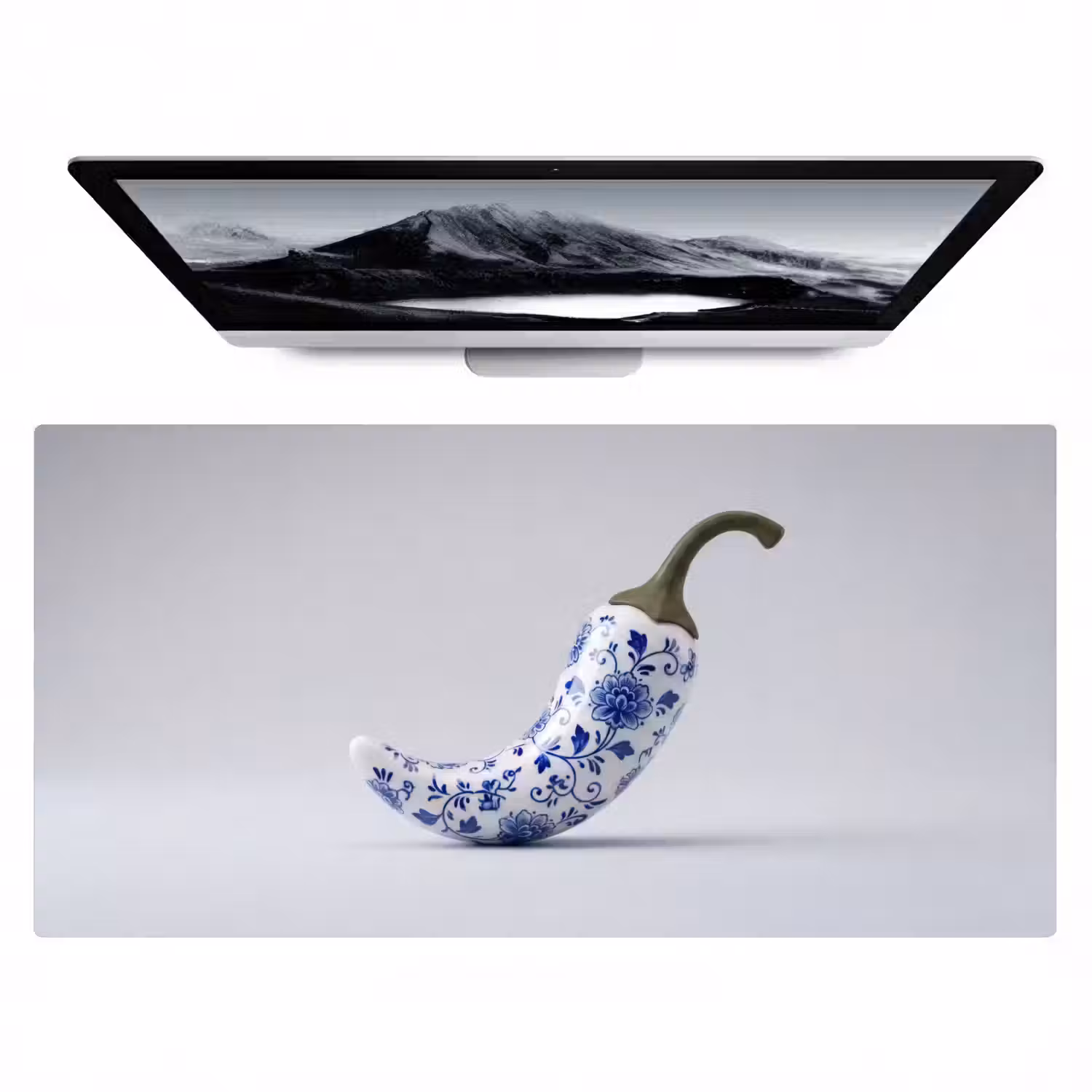 Chilipeper - Keramiek - Blauw Muismat XXL klein -zzz3d