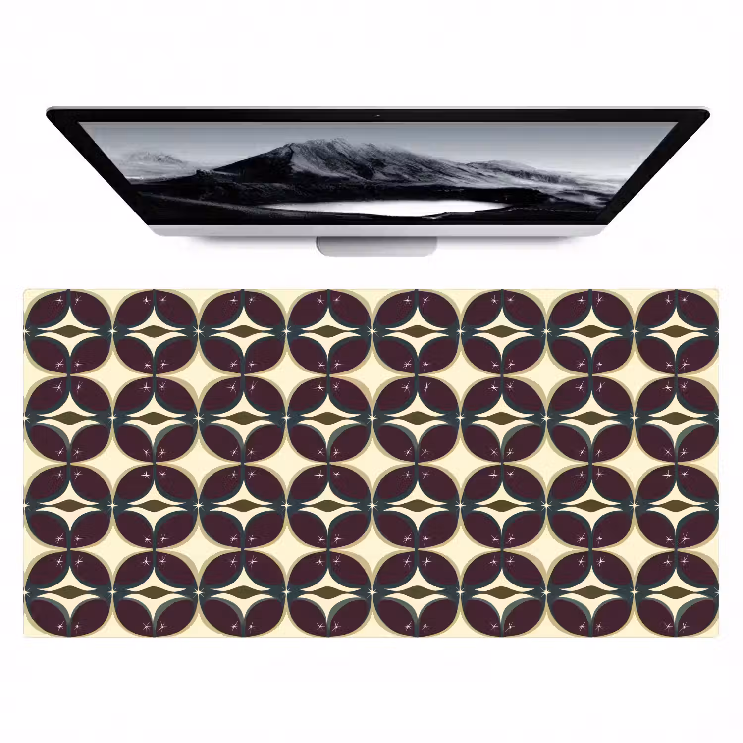 Cirkel - Retro - Kleurrijk Muismat XXL klein 681 -zzz3d