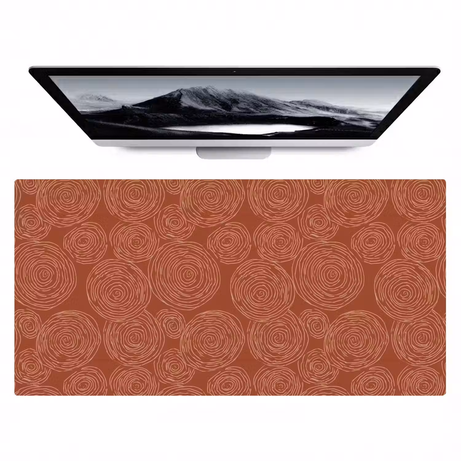 Cirkels - Abstract - Artistiek - Terracotta Muismat XXL klein 681 -zzz3d