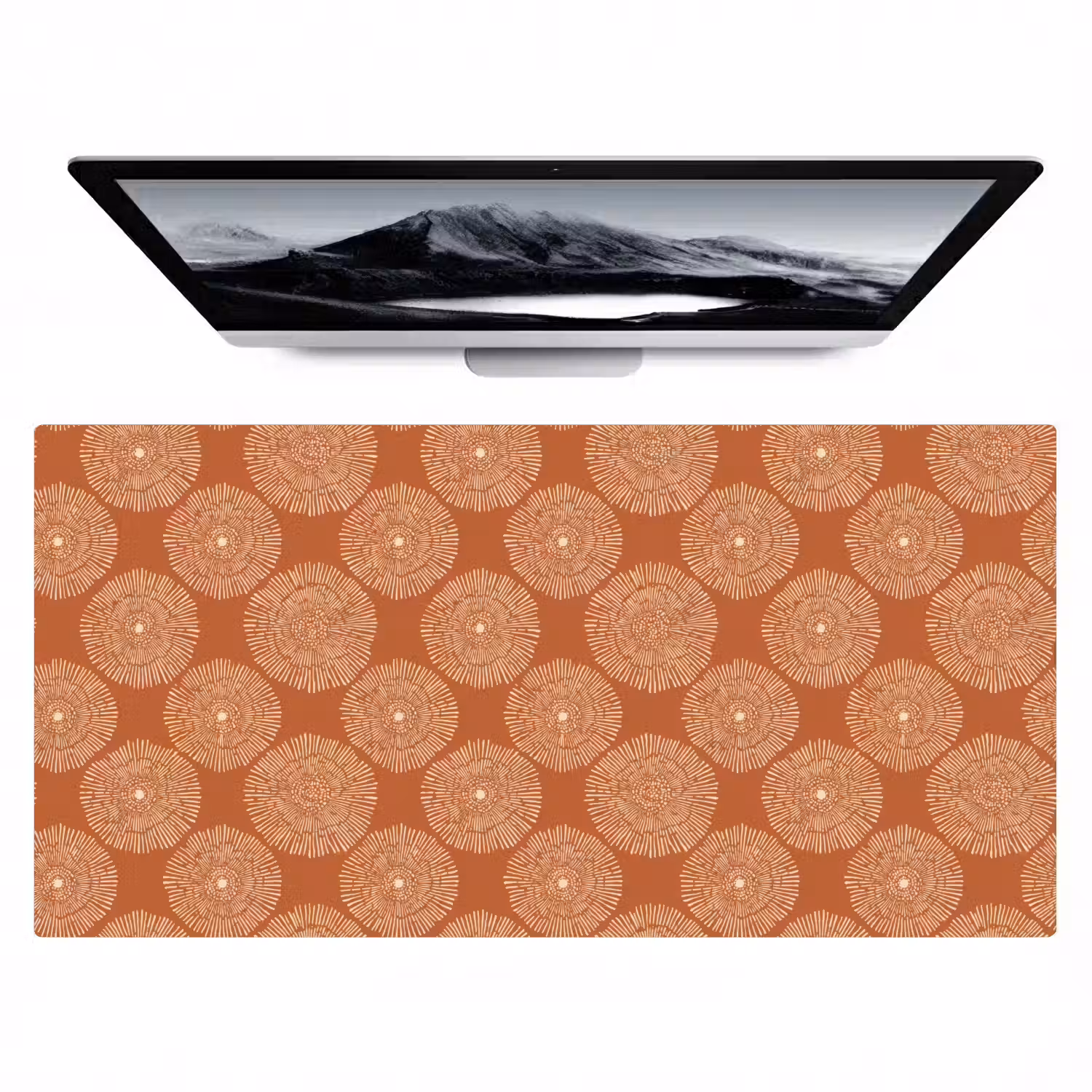 Cirkels - Grafisch - Patroon - Terracotta Muismat XXL klein 681 -zzz3d