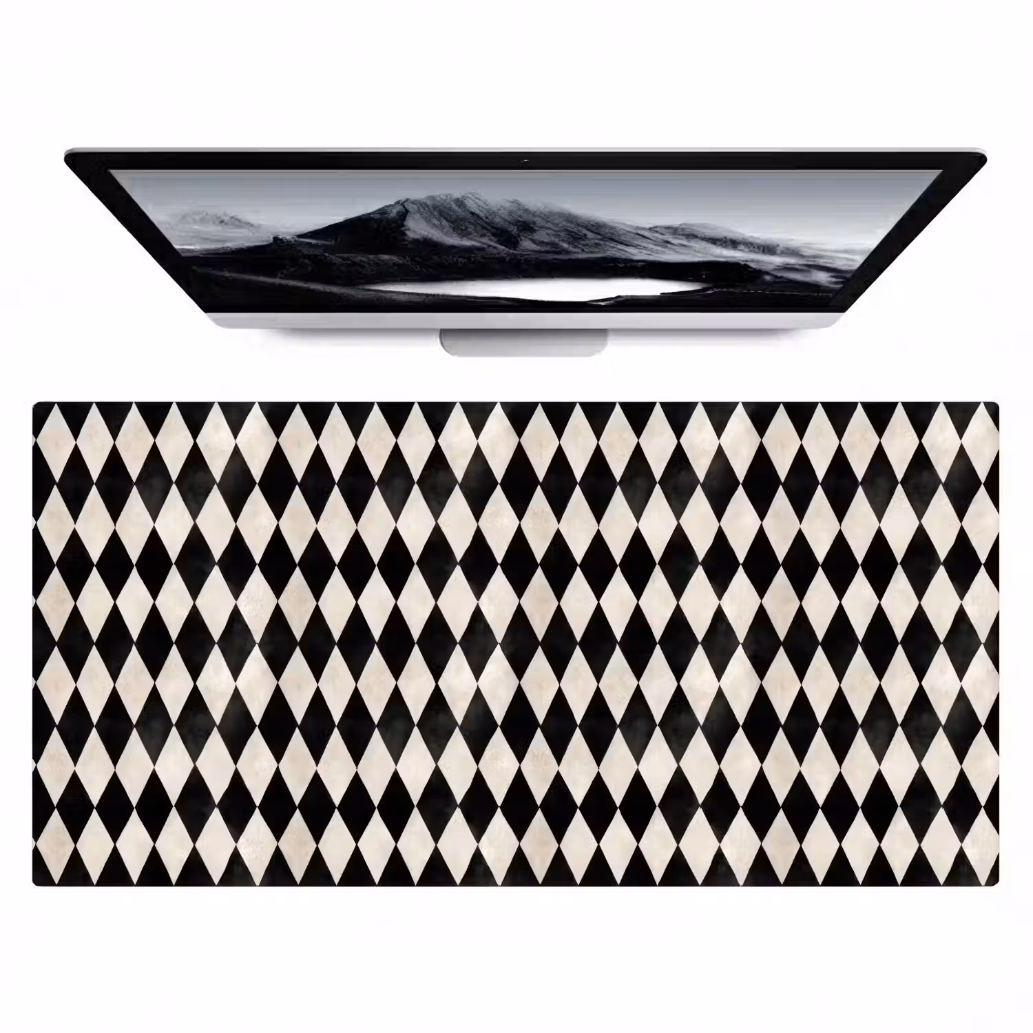 Klassiek - Patroon - Zwart Muismat XXL klein 681 -zzz3d