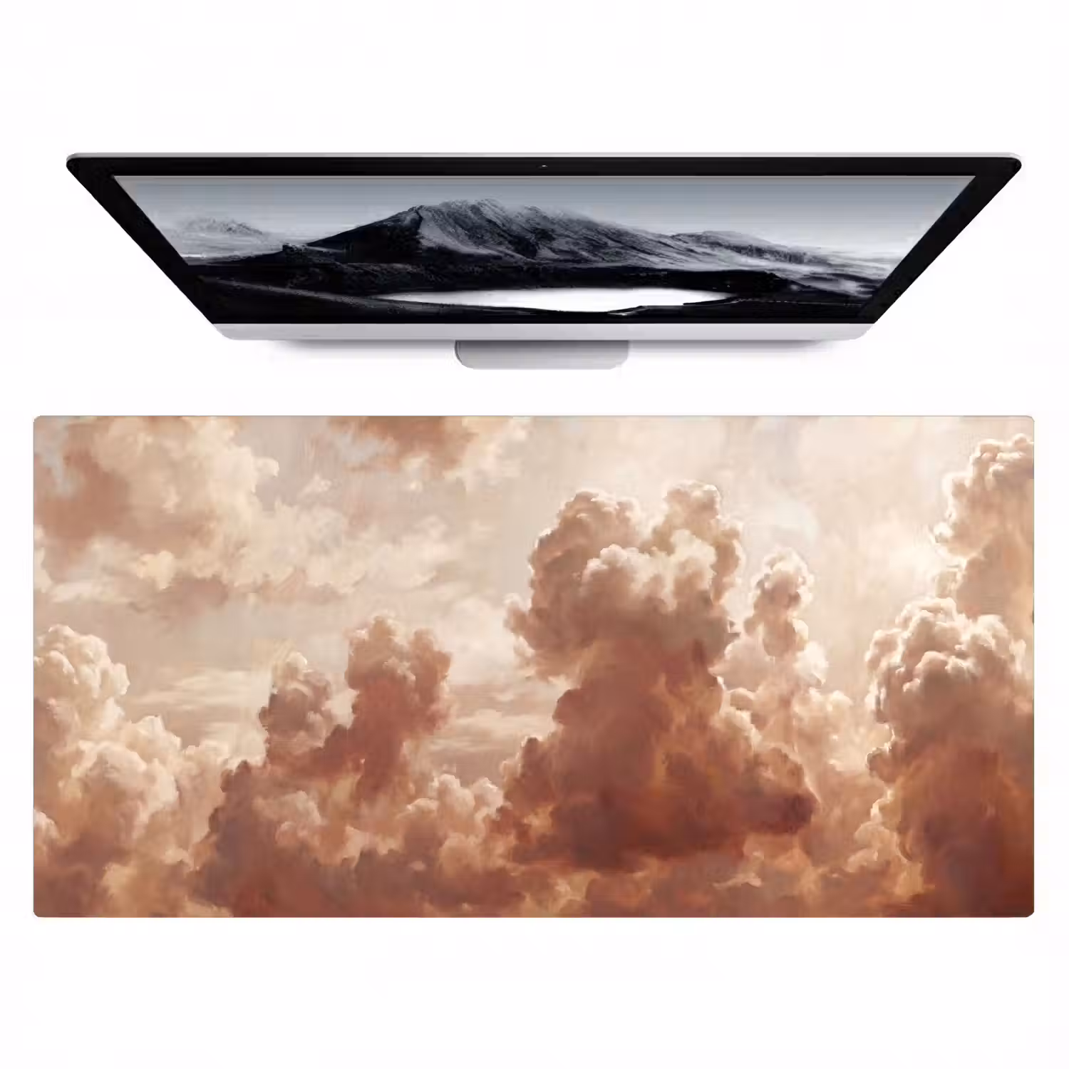 Wolken - Lucht - Natuur - Modern - Bruin Muismat XXL klein -zzz3d