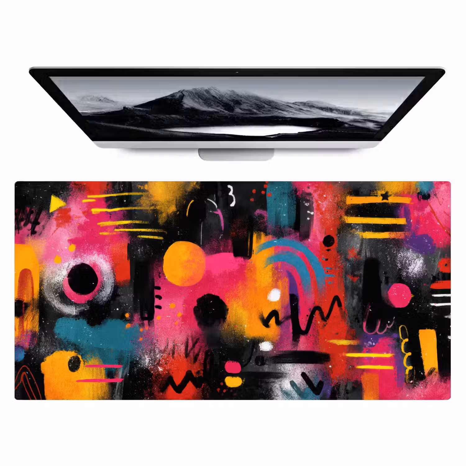 Kleurvlakken - Vormen - Kleurrijk - Abstract Muismat XXL klein -zzz3d