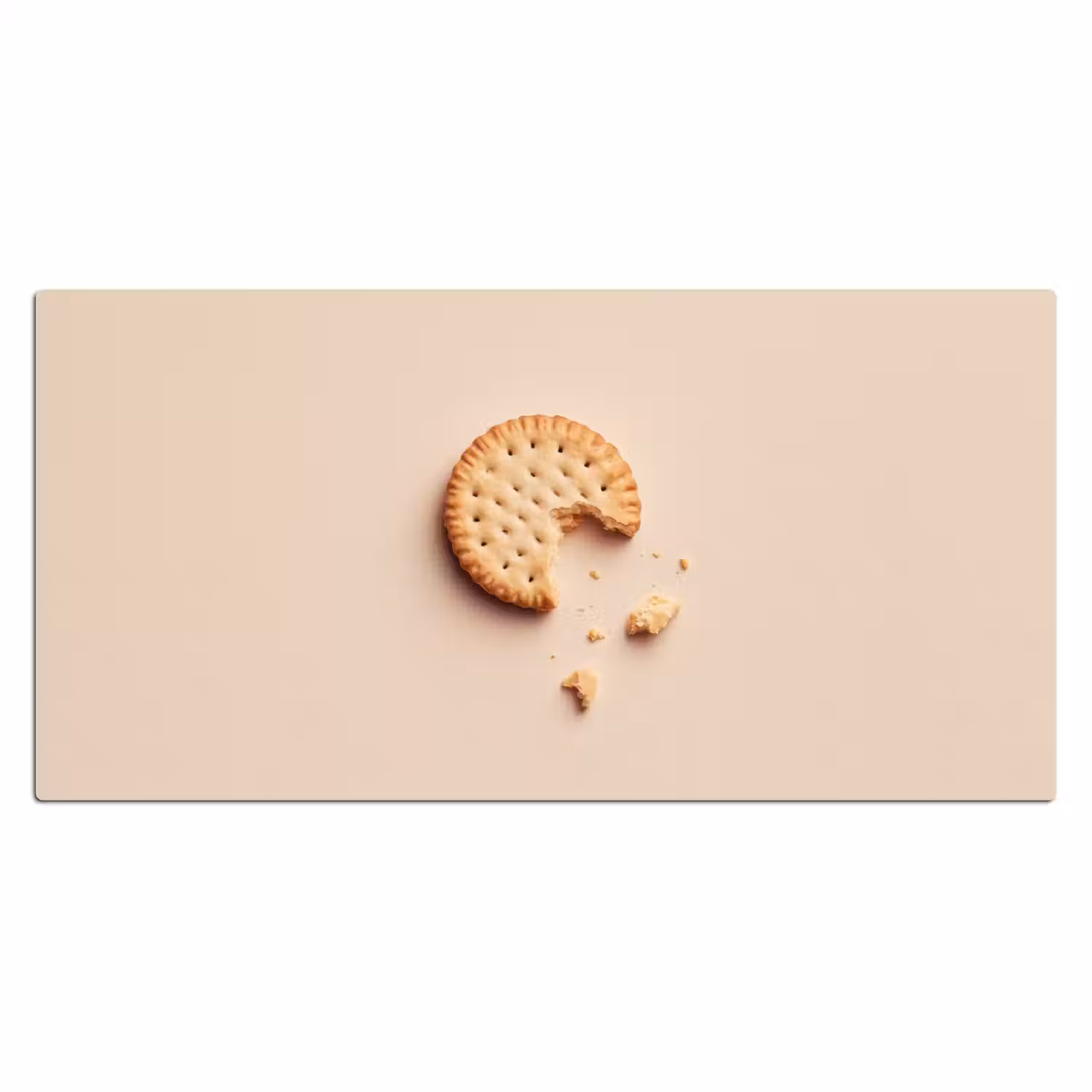 Koekje - Kruimels - beige Muismat XXL klein -3d_leeg