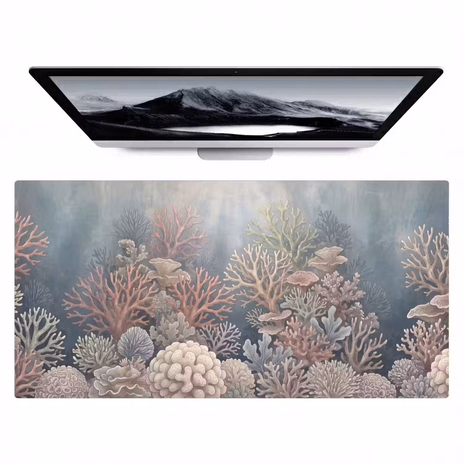 Koraal - Zeeleven - Onderwater - Illustratie - Natuur Muismat XXL klein -zzz3d