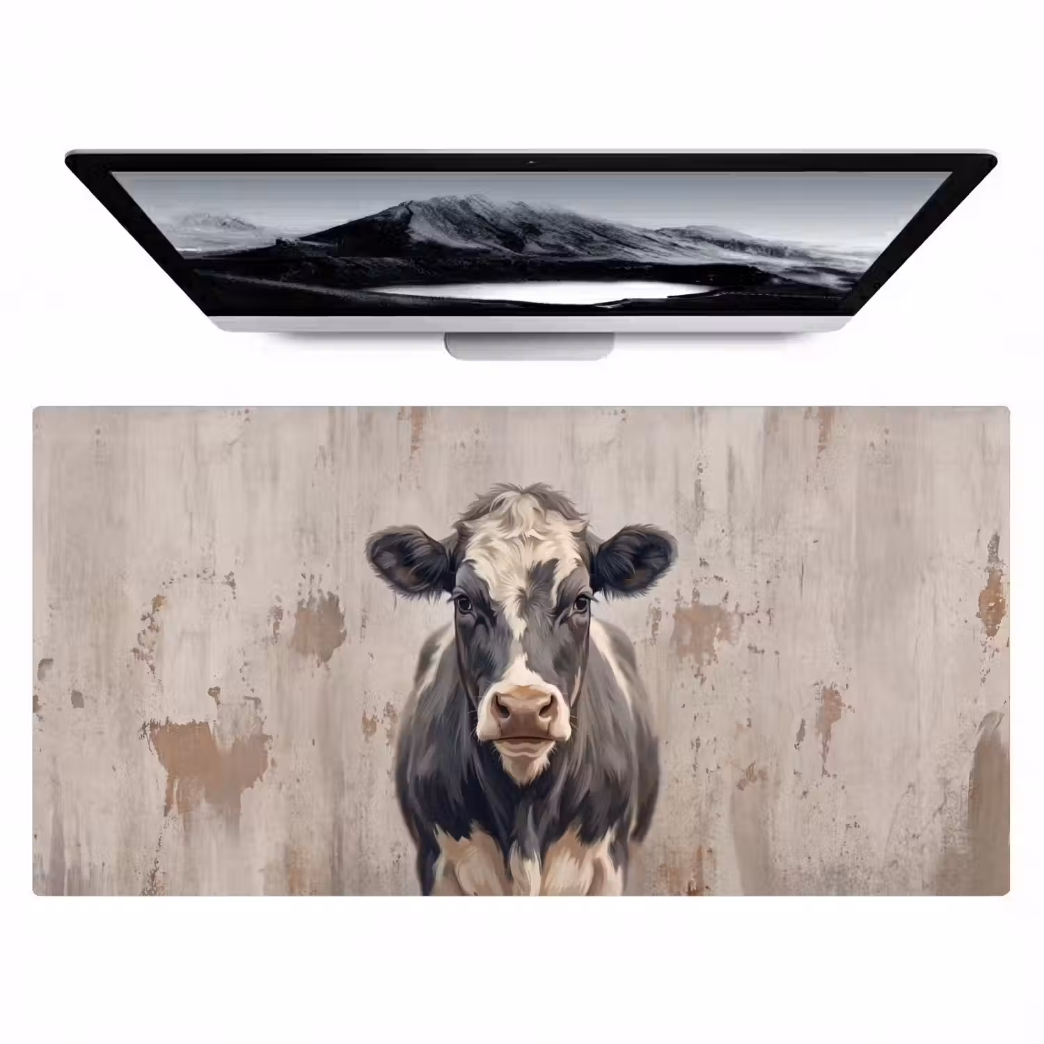 Koe - Portret - Dieren - Modern Muismat XXL klein -zzz3d