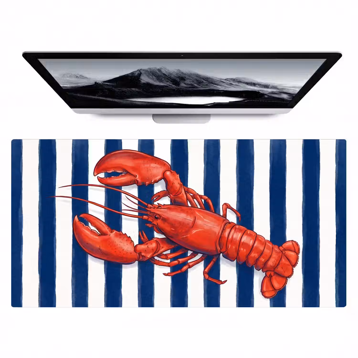Schaaldier - Kreeft - Marine - Illustratie - Rood Muismat XXL klein -zzz3d