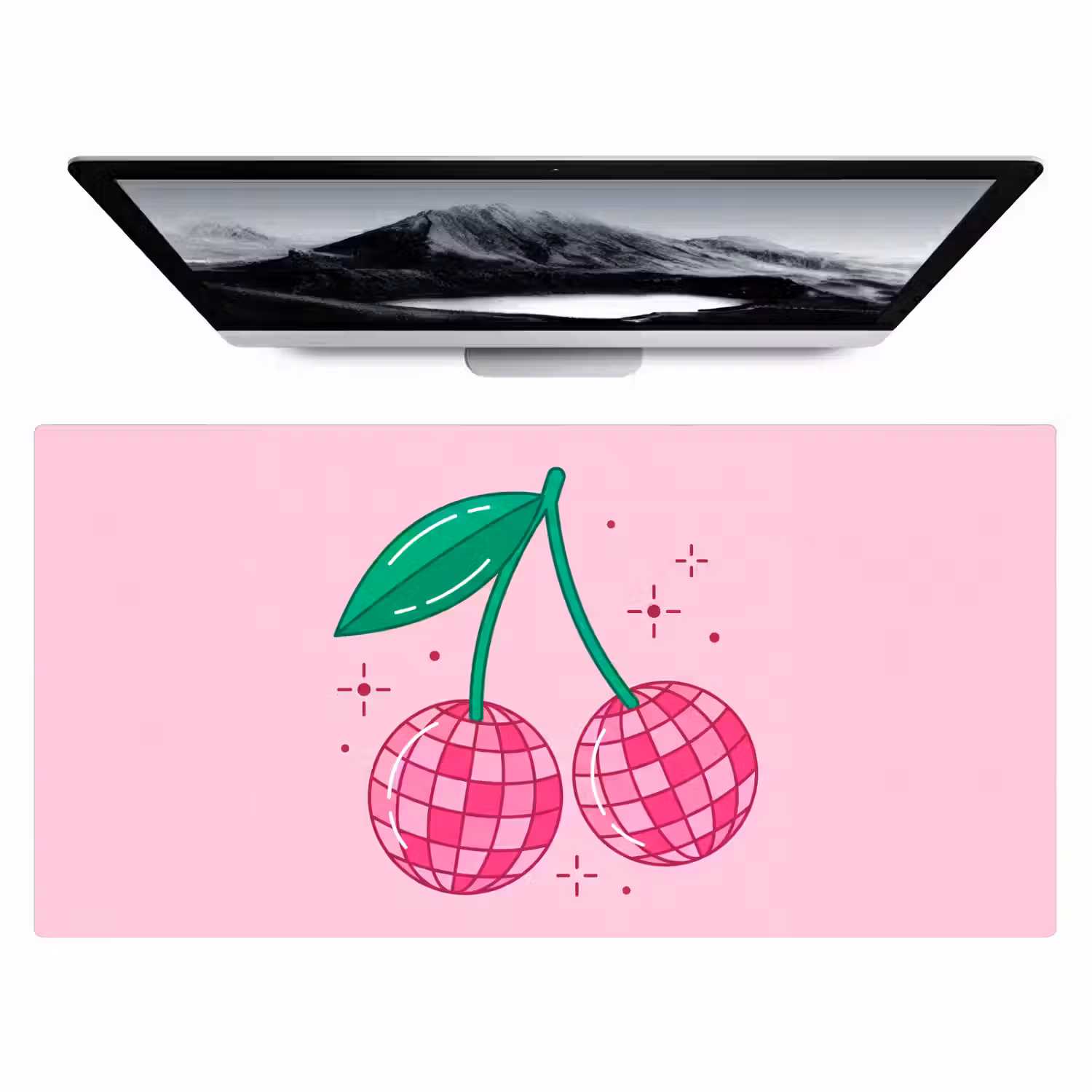 Decoratie - Disco-bal - Feest - Roze Muismat XXL klein -zzz3d