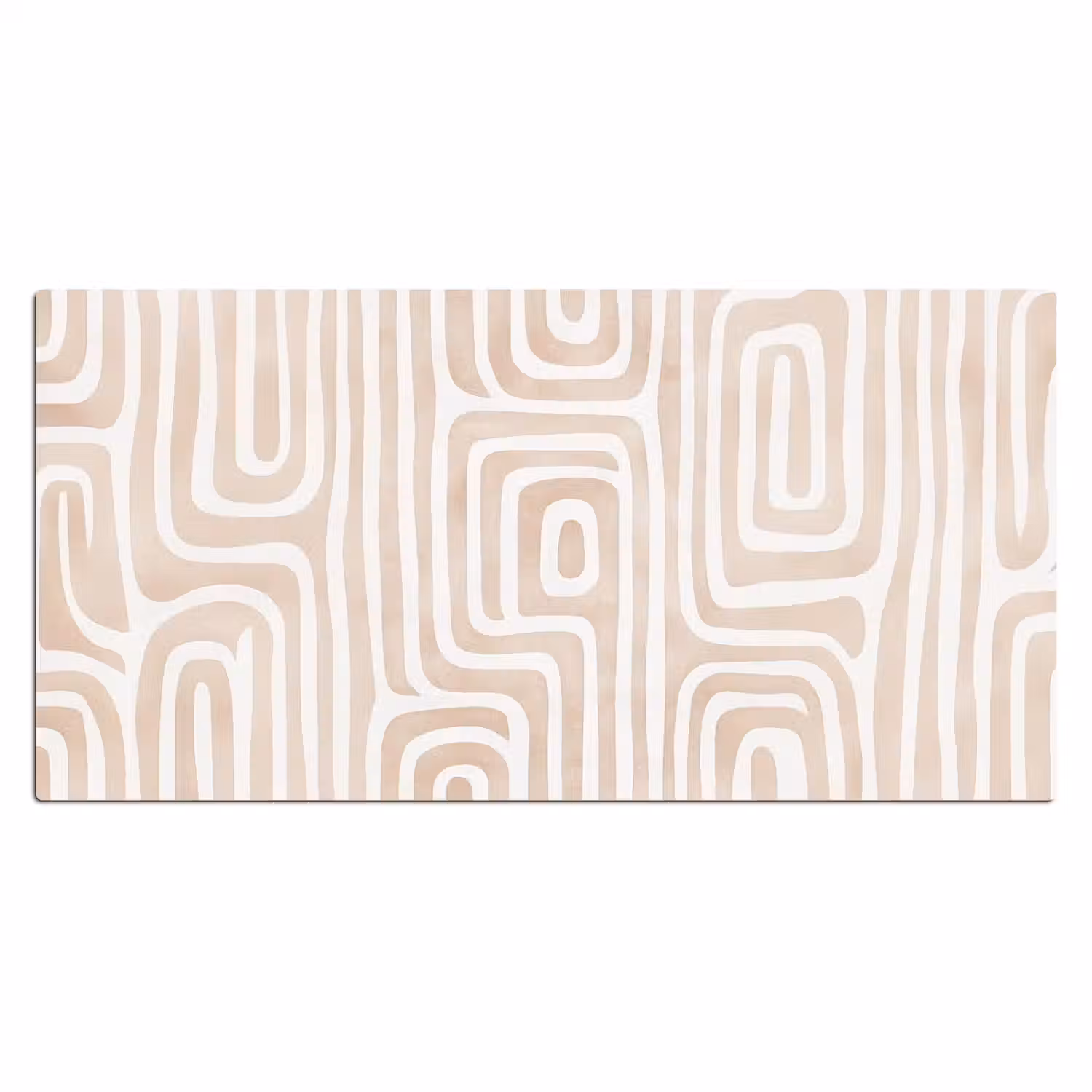 Decoratief - Labyrint - Beige Muismat XXL klein -3d_leeg