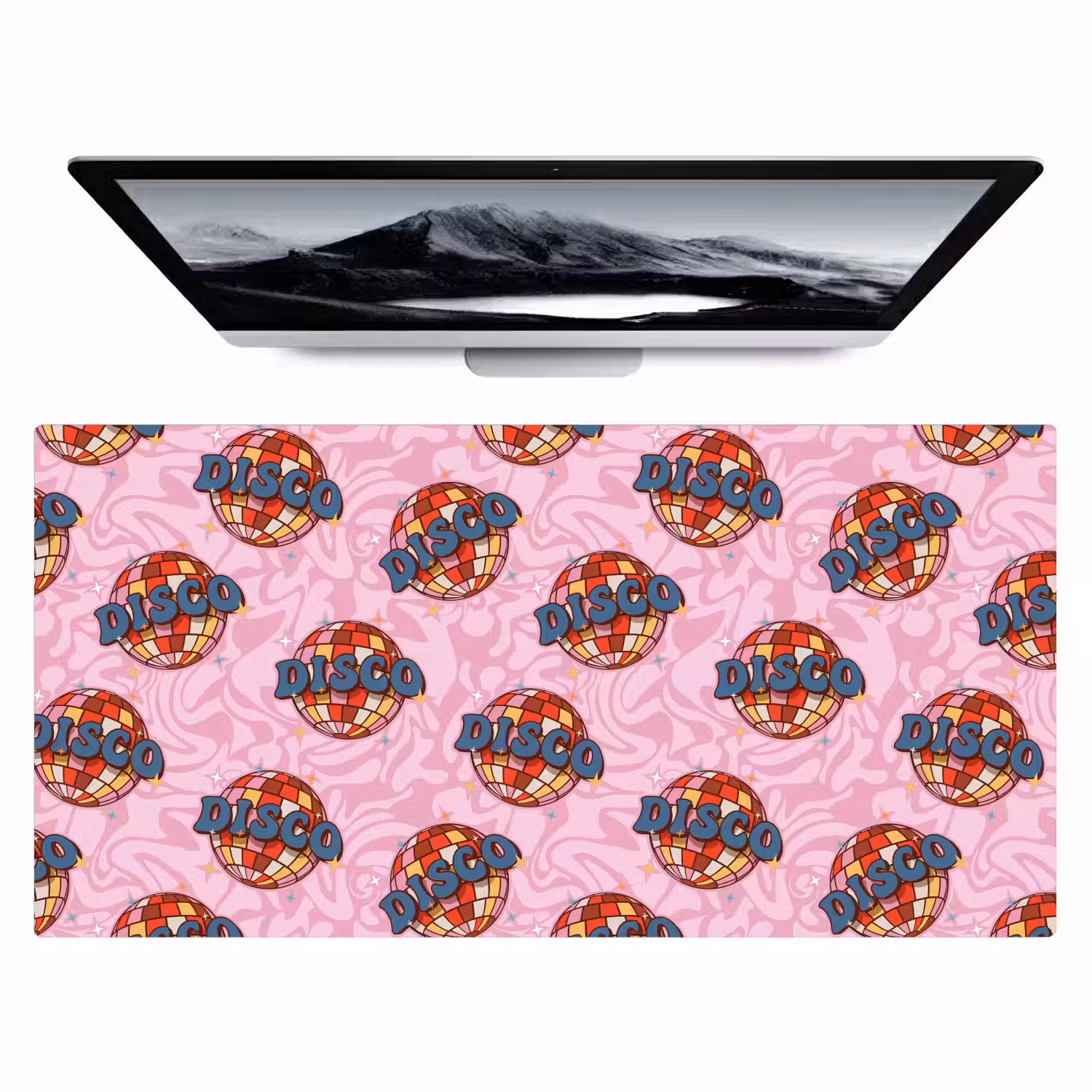 Disco - Bal - Patroon - Roze Muismat XXL klein 681 -zzz3d