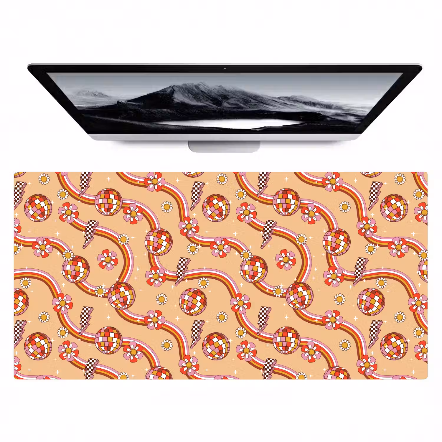 Disco - Patroon - Lijnen Muismat XXL klein 681 -zzz3d