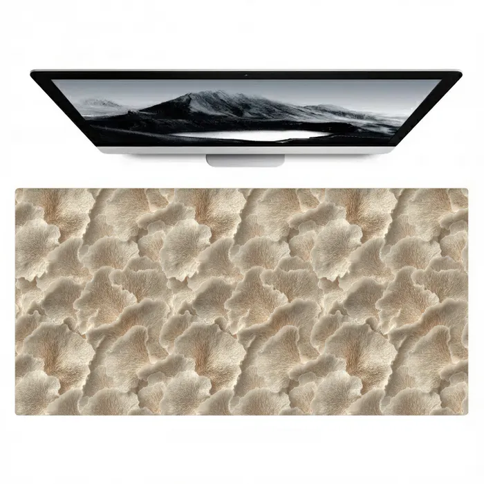 Waaierstructuren - Beige - Vezeltextuur Muismat XXL klein 681 -zzz3d