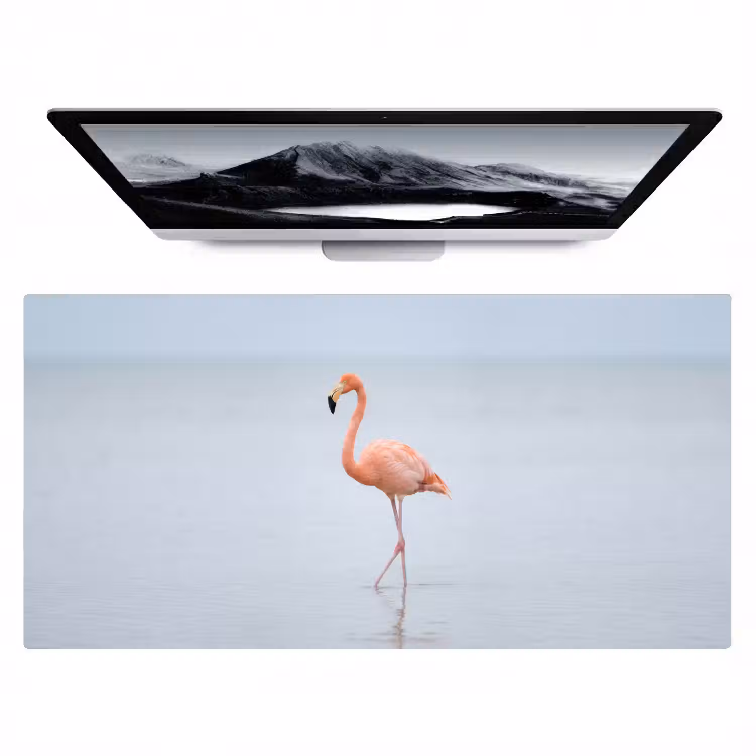 Flamingo - Zee - Roze Muismat XXL klein -zzz3d