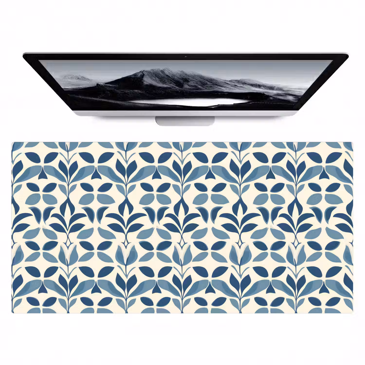 Flora - Modern - Blauw Muismat XXL klein 681 -zzz3d