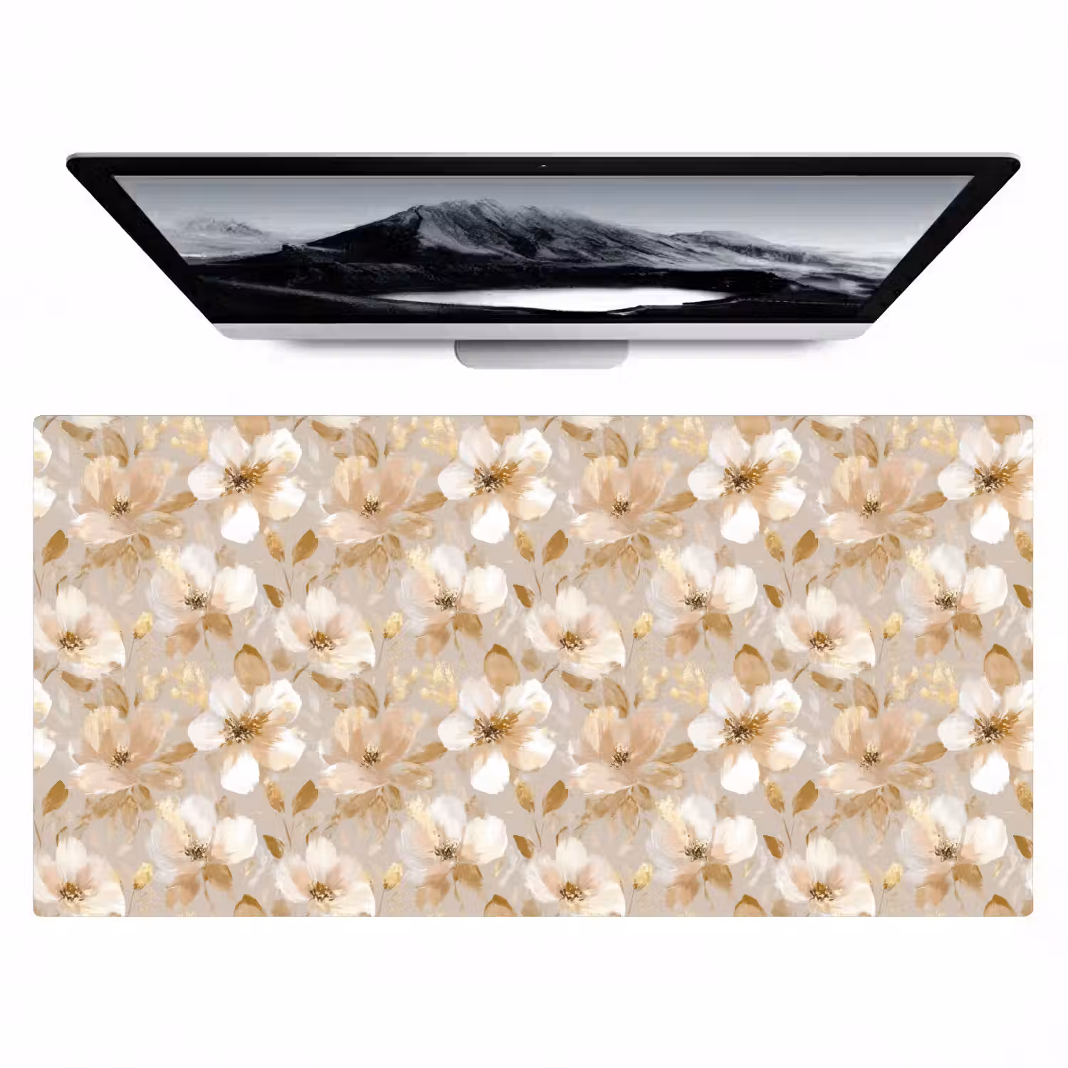 Bloemen - artistiek - Goud Muismat XXL klein 681 -zzz3d
