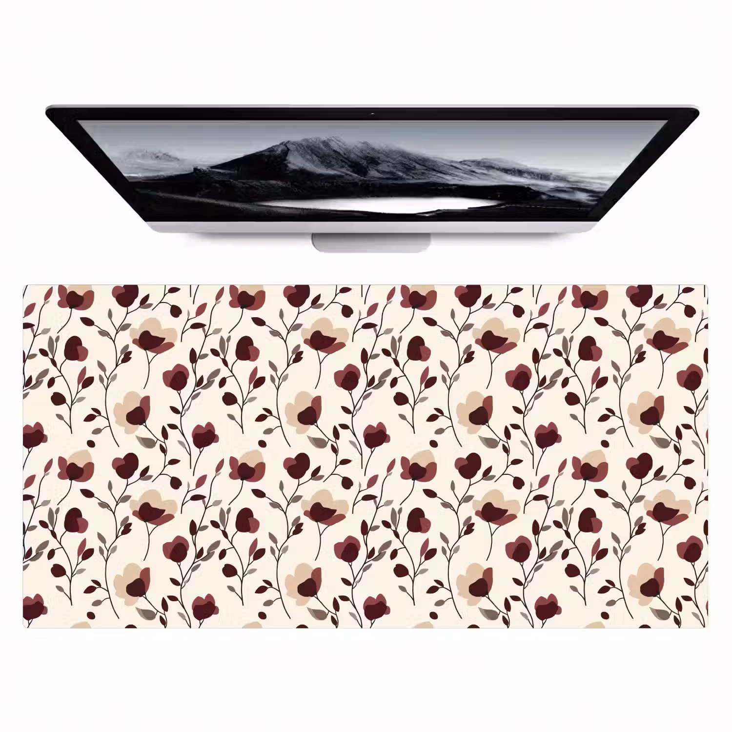 Bloemen - Botanisch - Bordeaux Muismat XXL klein 681 -zzz3d