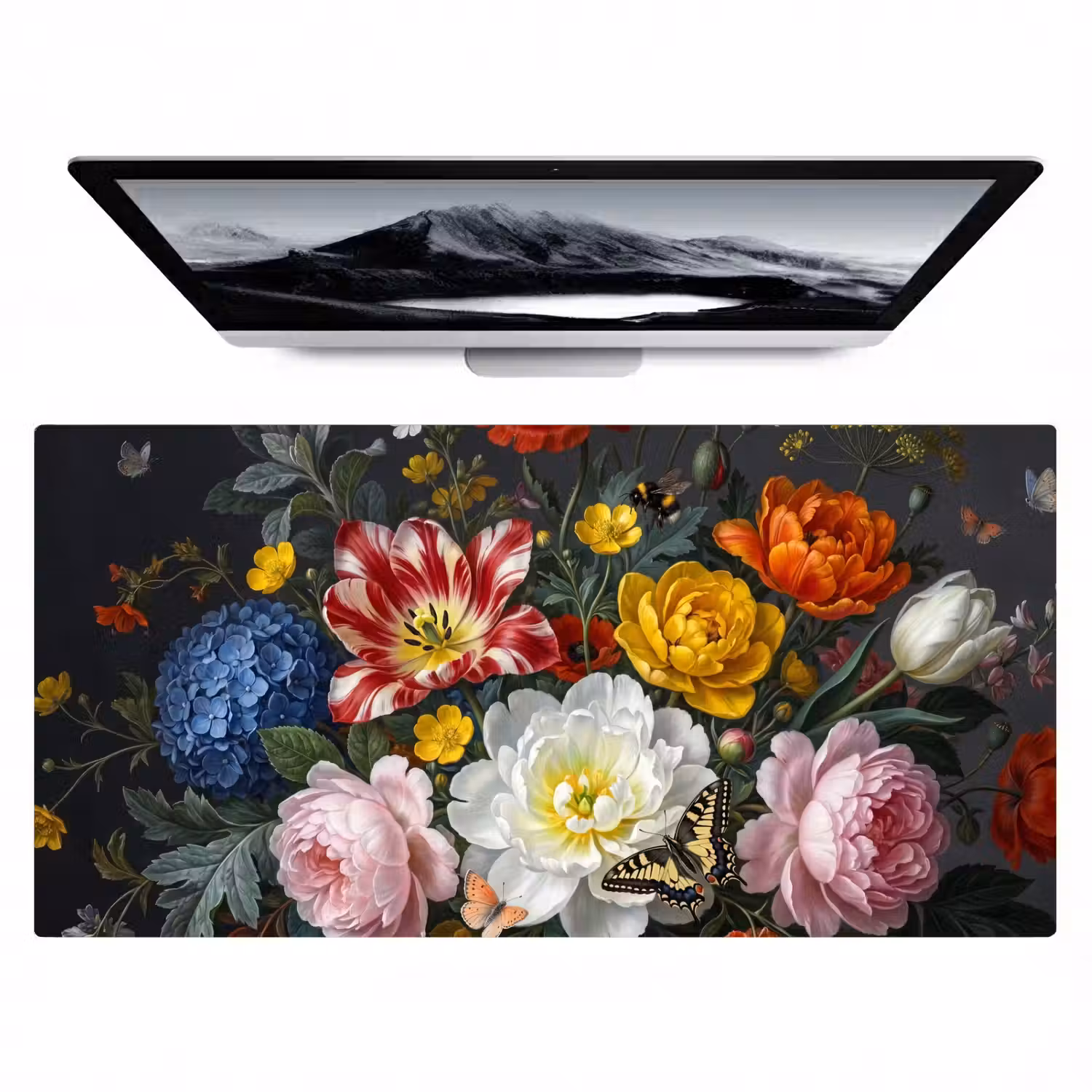 Bloemen - Boeket - Klassiek - Kleurrijk - Natuur Muismat XXL klein -zzz3d