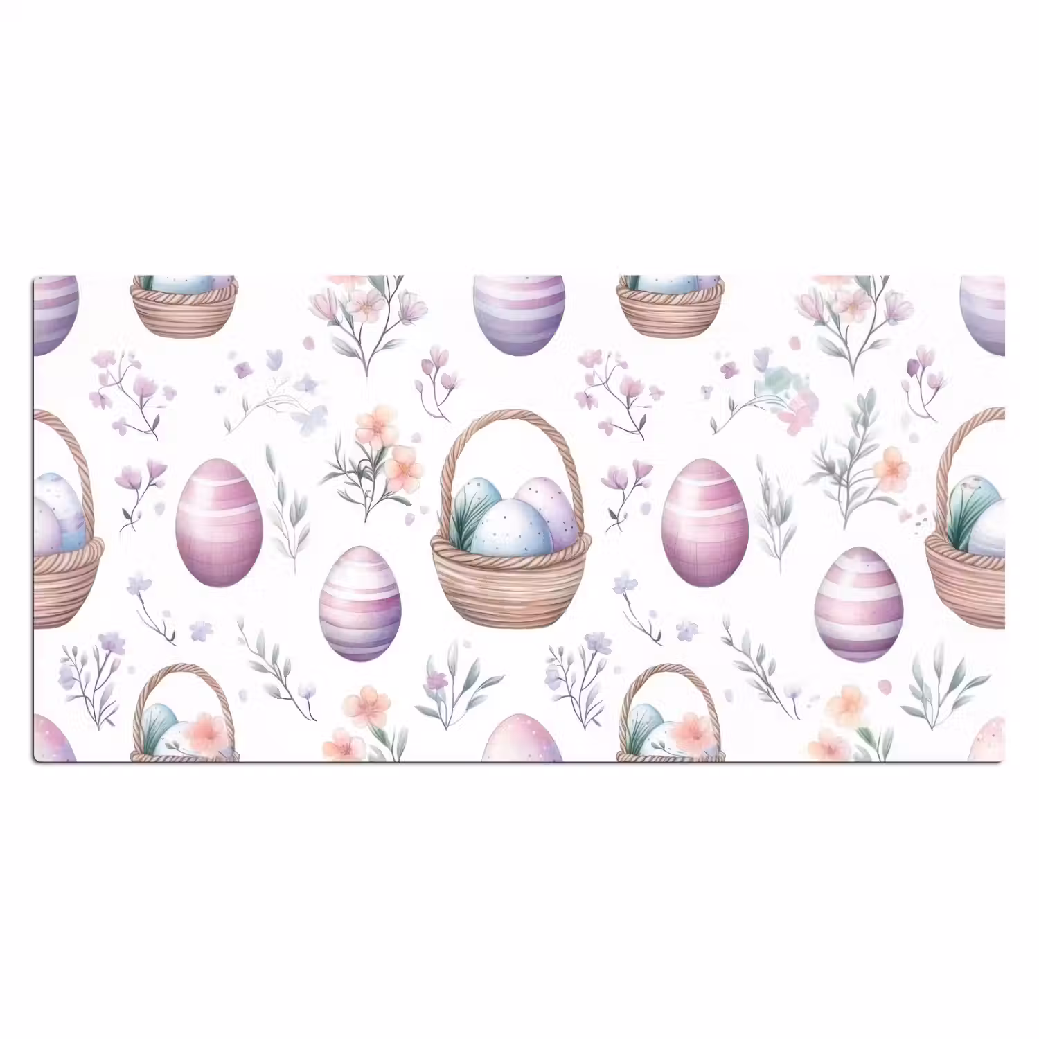 Bloemen - Paaseieren - Patroon Muismat XXL klein -3d_leeg